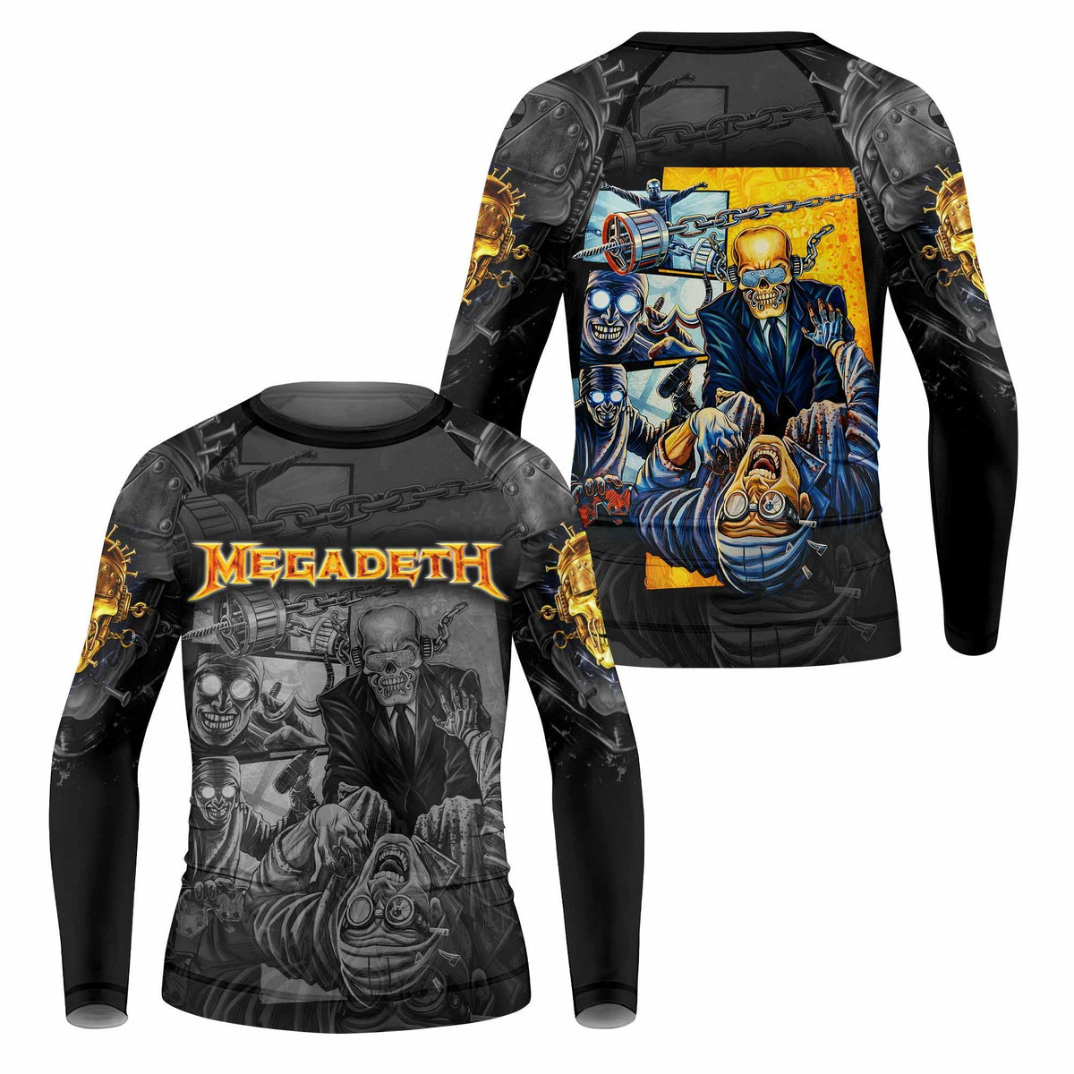 Megadeth Rash Guard Megadeth Bloodstock Euro Tour Kids Rash Guard | Kids Rash Guard MMA ...
