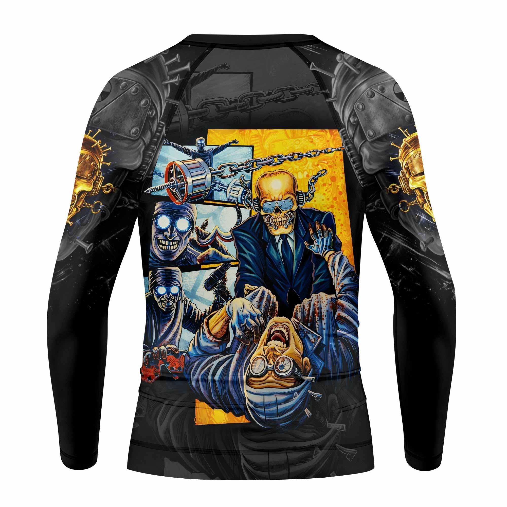 Megadeth Bloodstock Euro Tour Kids Rash Guard Long Sleeve - back view mockup