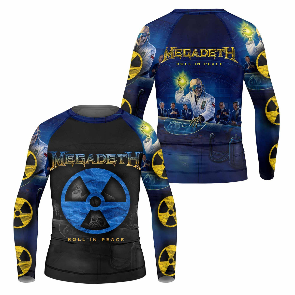 Megadeth Rash Guard Megadeth Roll In Peace Kids Rash Guard | Kids Rash Guard MMA & BJJ ...