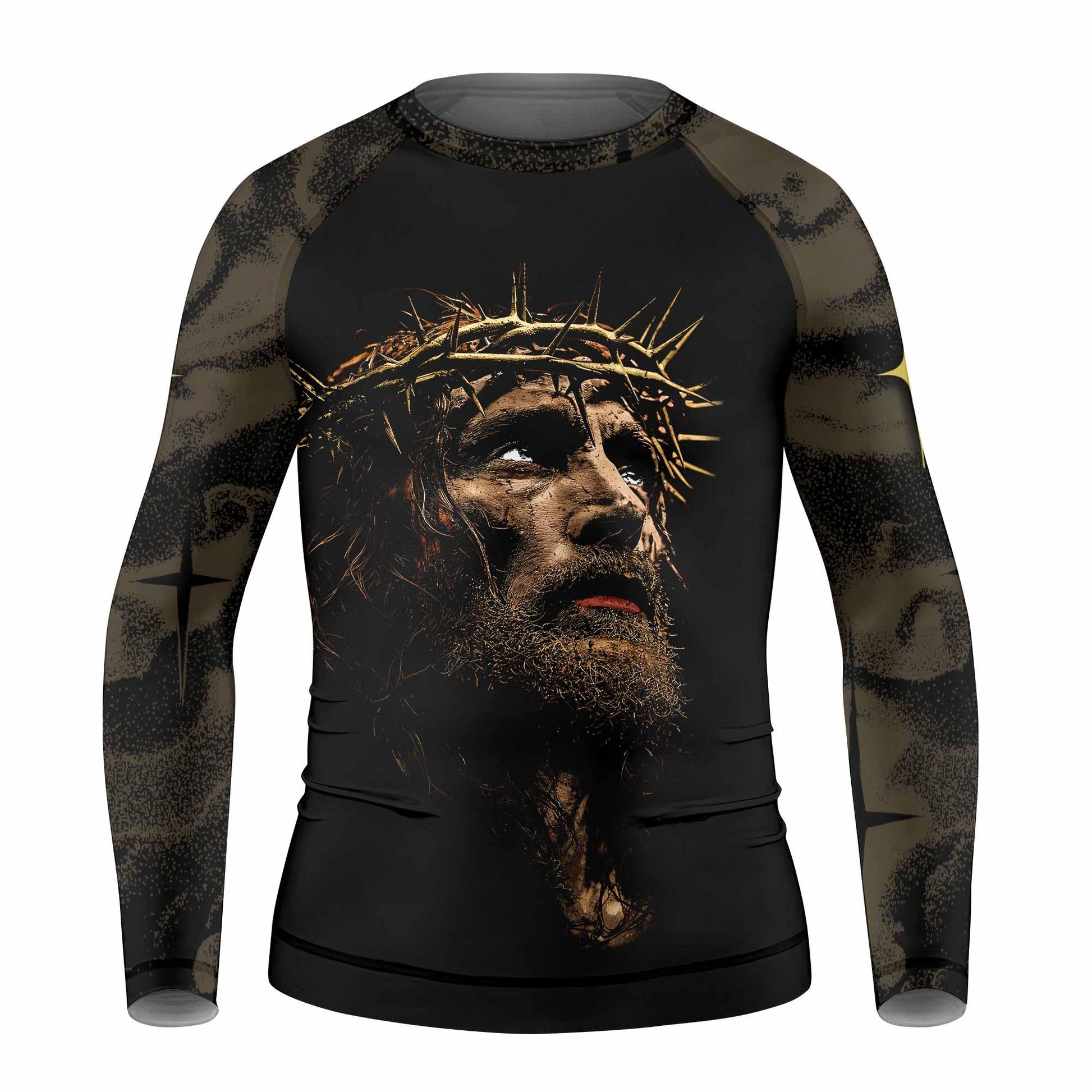 Live for Him Kids Rash Guard Long Sleeve - front view mockup