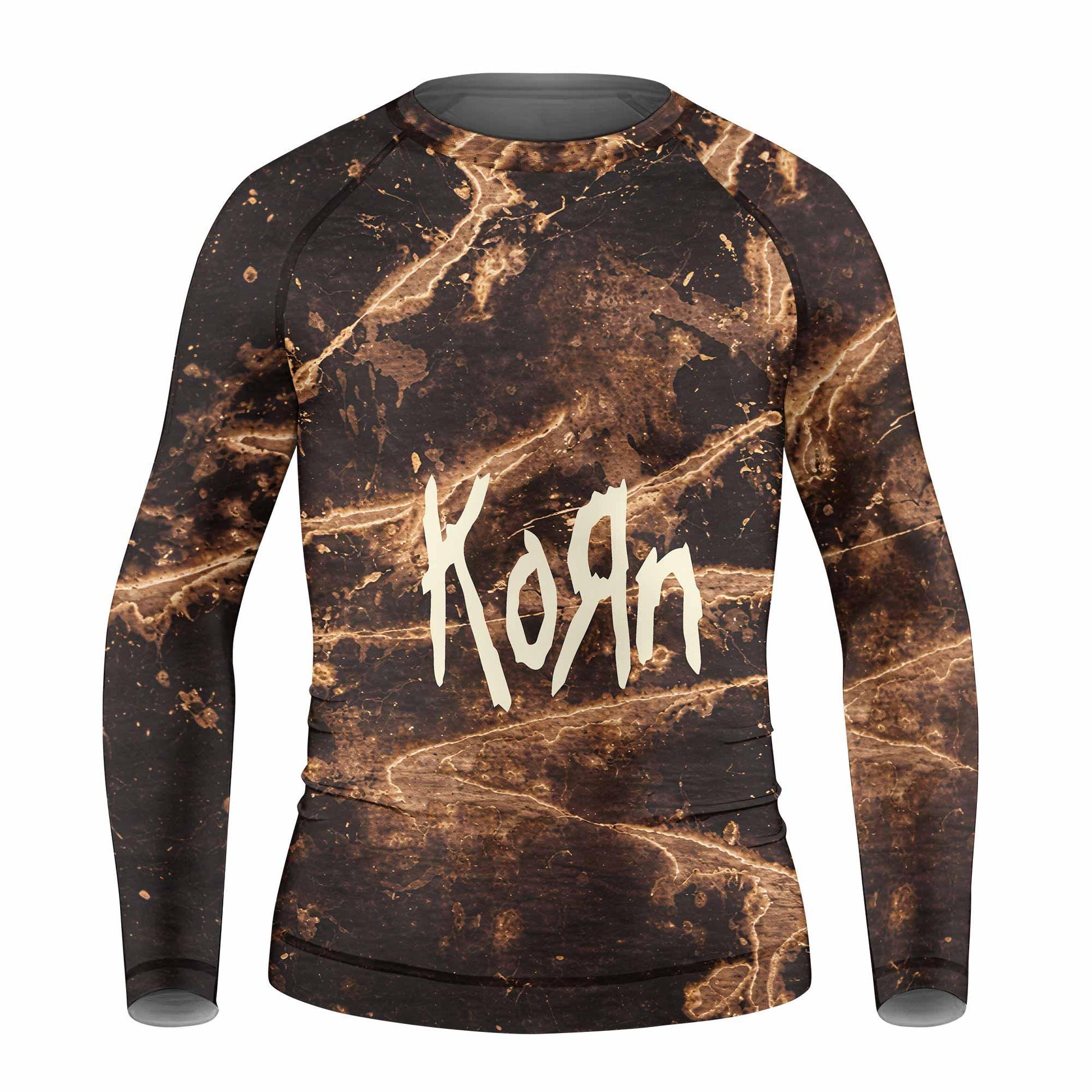Are You Ready Korn Kids Rash Guard Long Sleeve - front view mockup