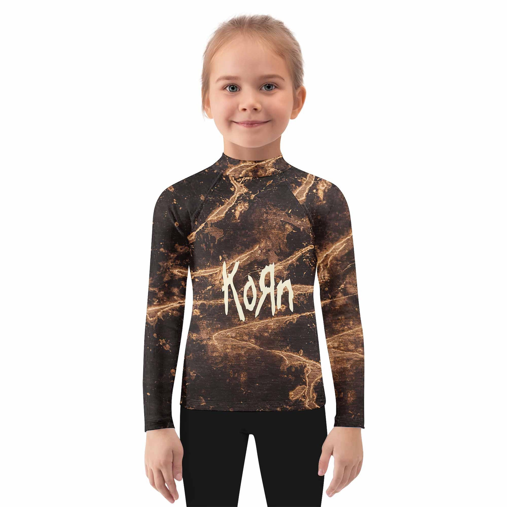 Are You Ready Korn Kids Rash Guard Long Sleeve - girl's lifestyle view