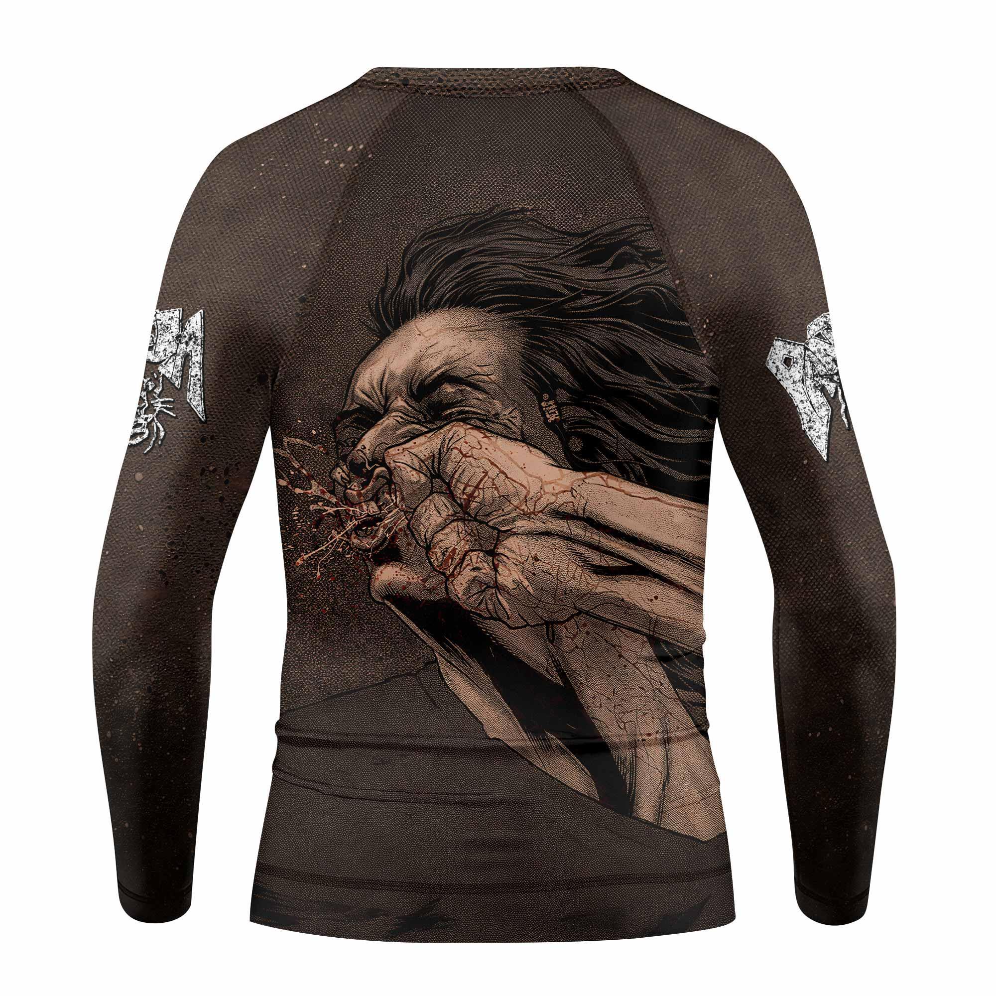 Pantera Vulgar Display Of Control Kids Rash Guard Long Sleeve - back view mockup