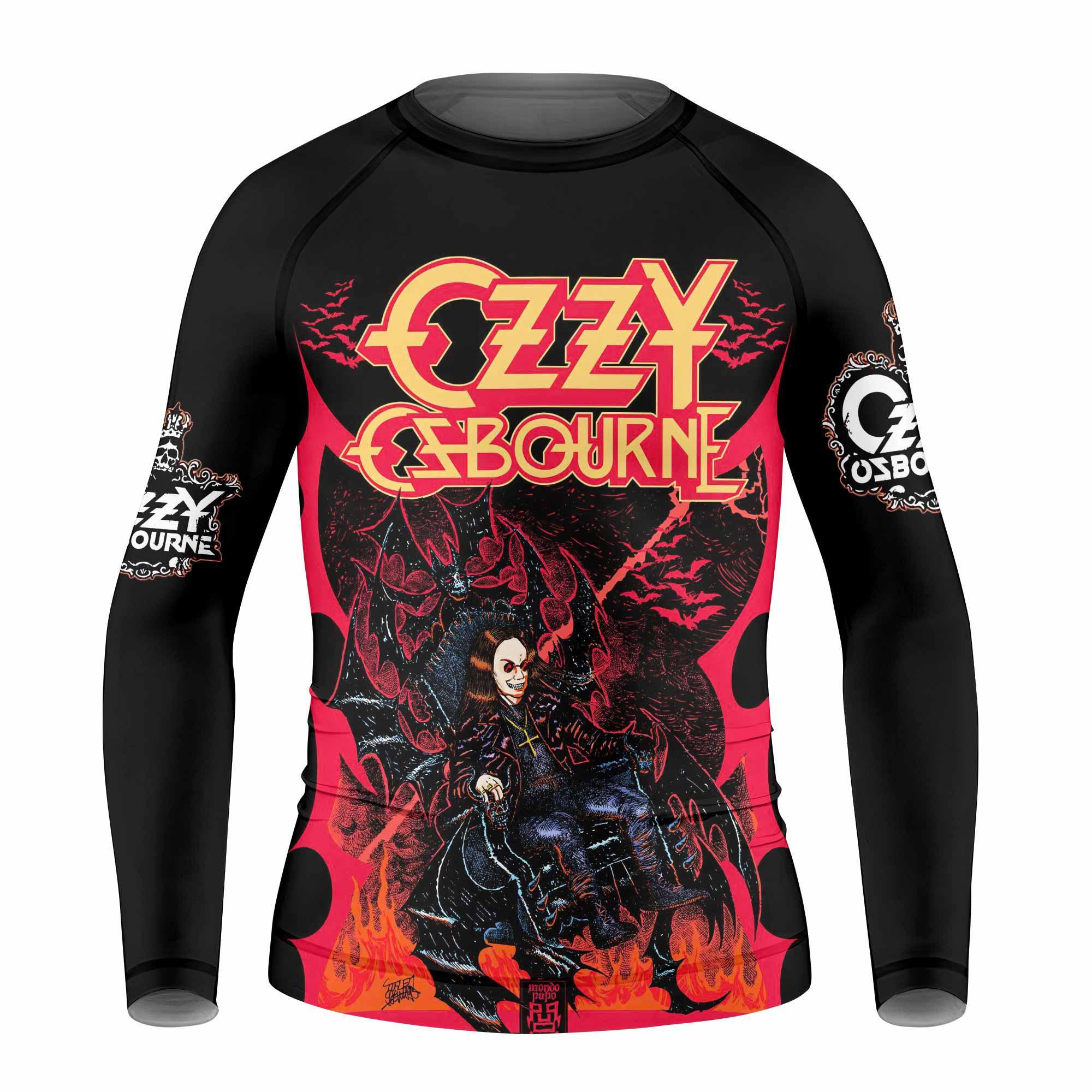 Ozzy Osbourne Kids Rash Guard Long Sleeve - front view mockup