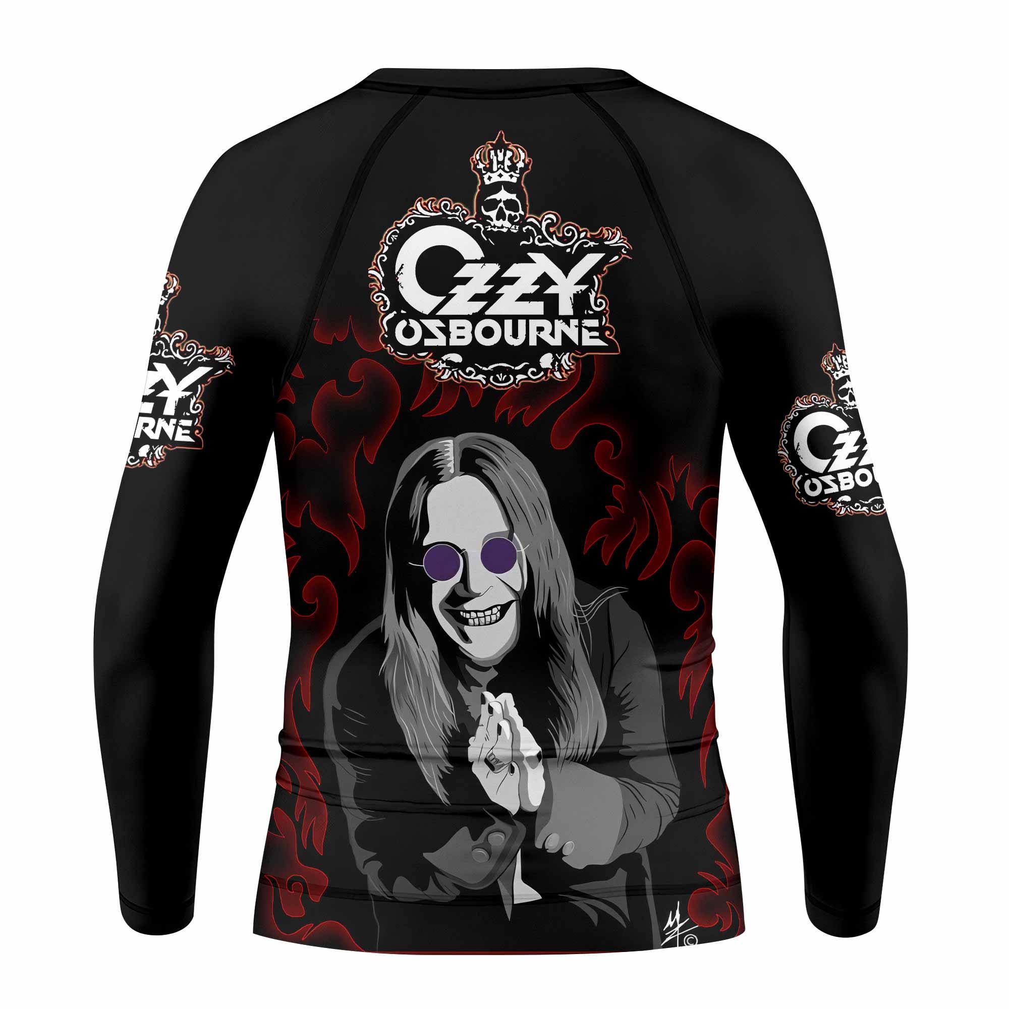 Ozzy Osbourne Kids Rash Guard Long Sleeve - back view mockup