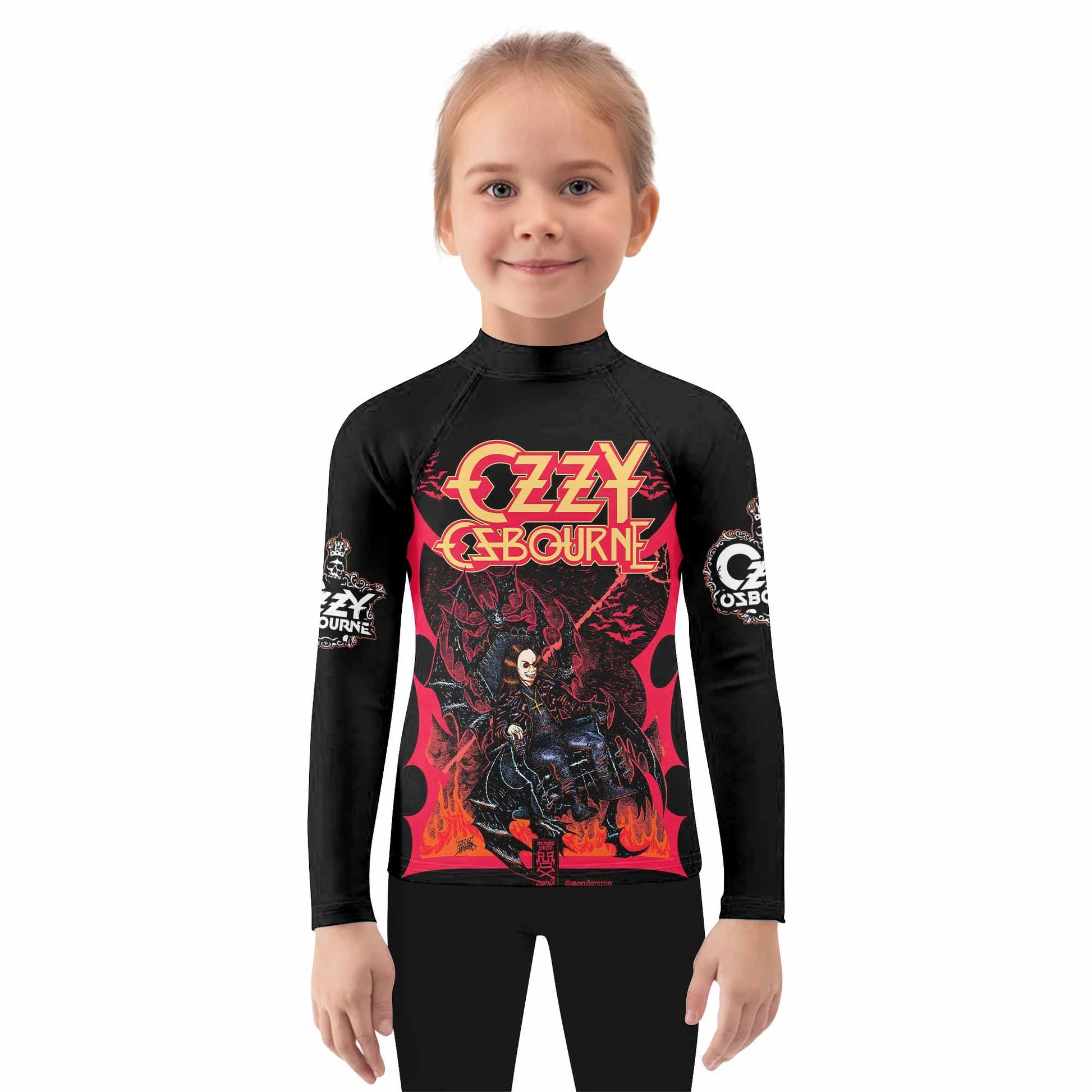 Ozzy Osbourne Kids Rash Guard Long Sleeve - girl's lifestyle view