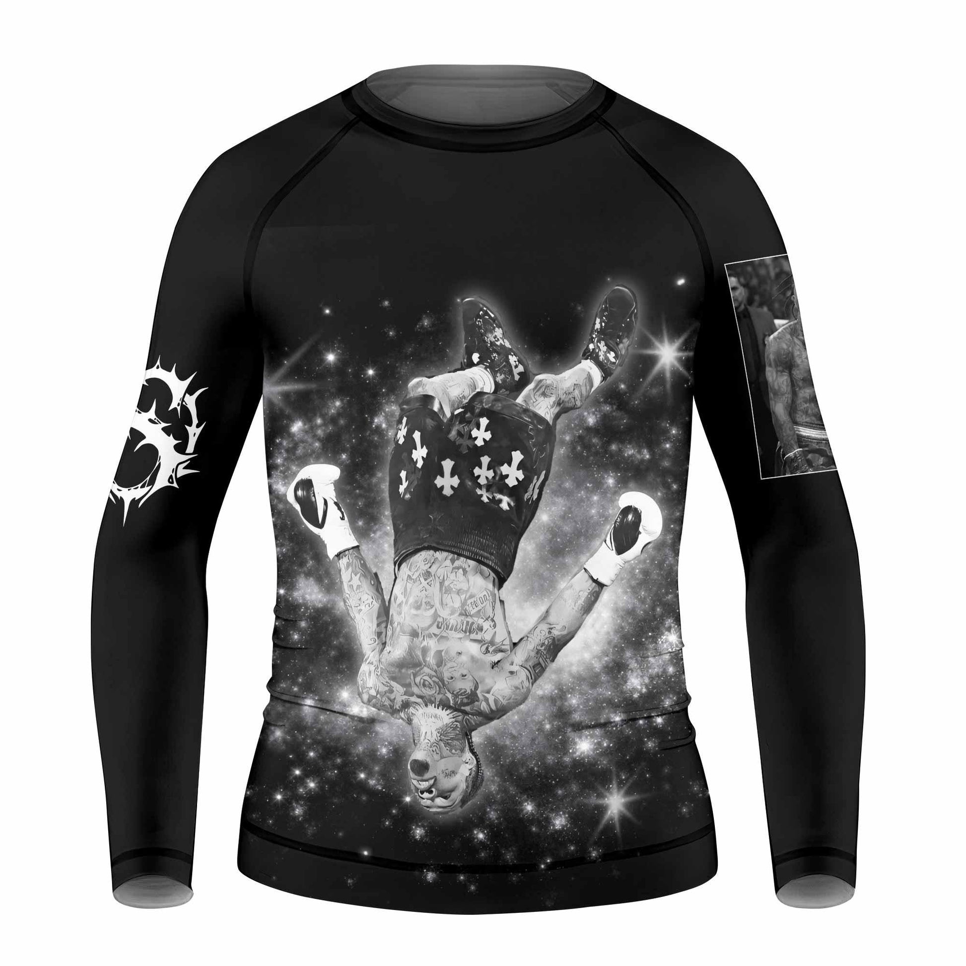 Gervonta Tank Davis Flip Kids Rash Guard Long Sleeve - front view mockup