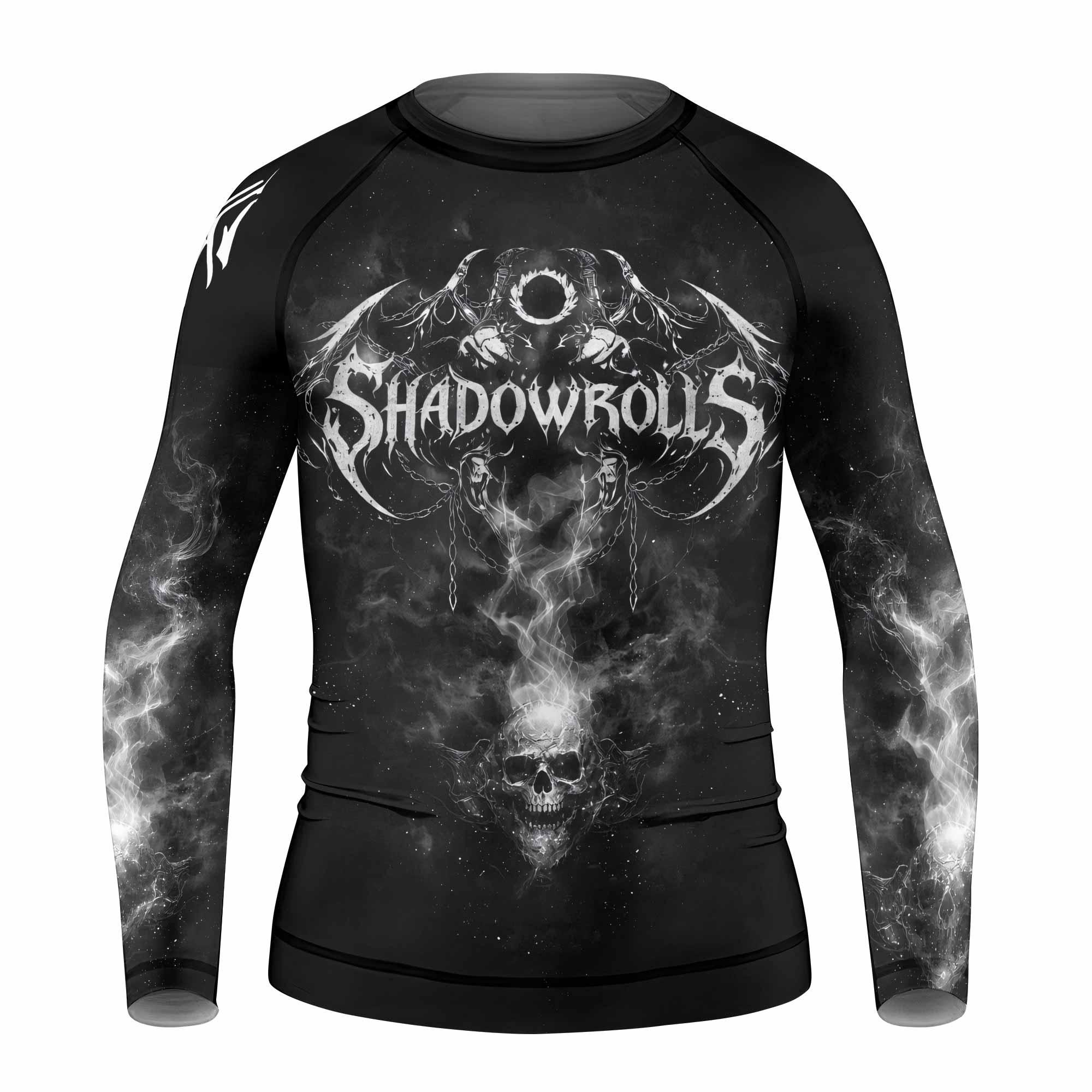 Wraith of the Abyss Kids Rash Guard Long Sleeve - front view mockup
