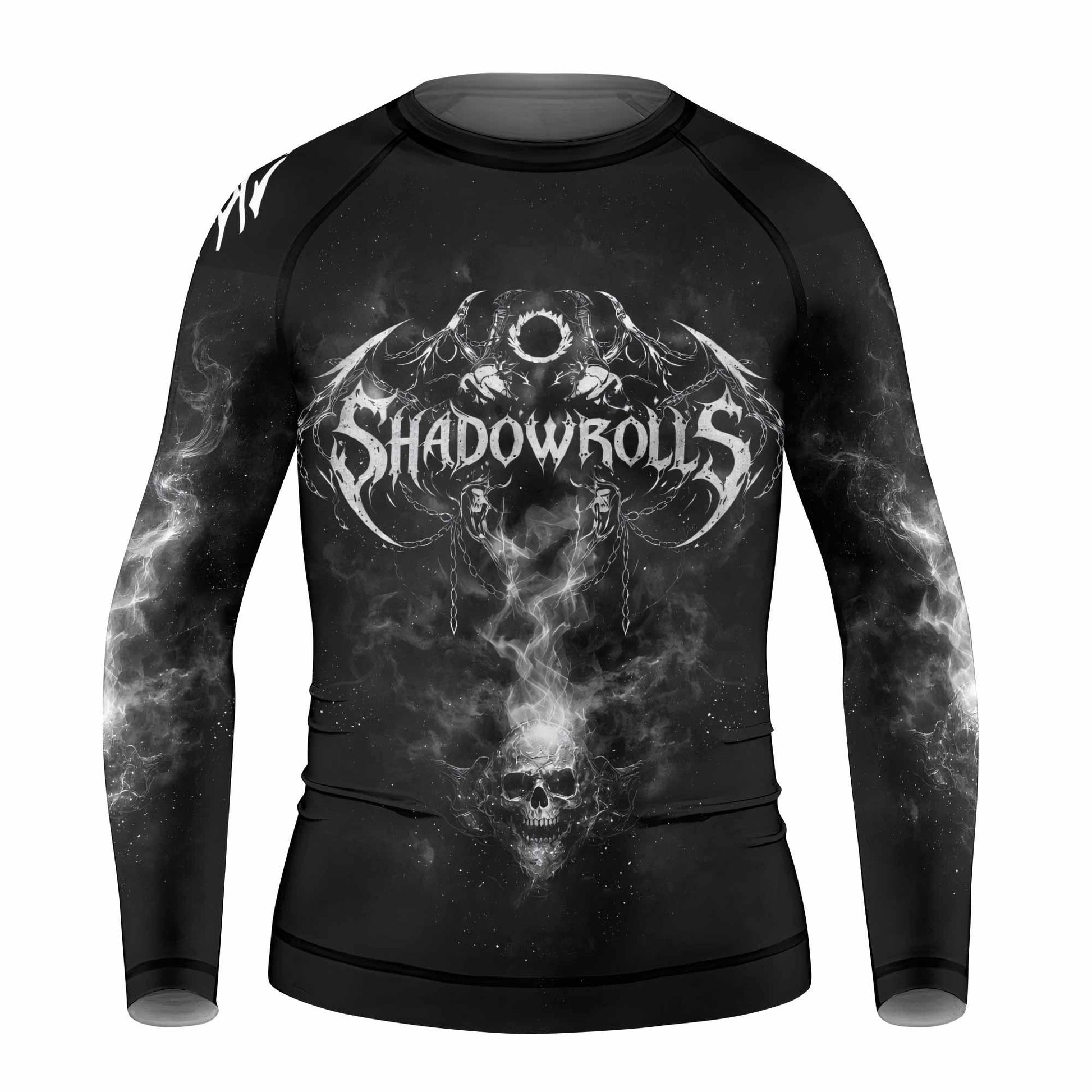 Wraith of the Abyss Kids Rash Guard Long Sleeve - front view mockup