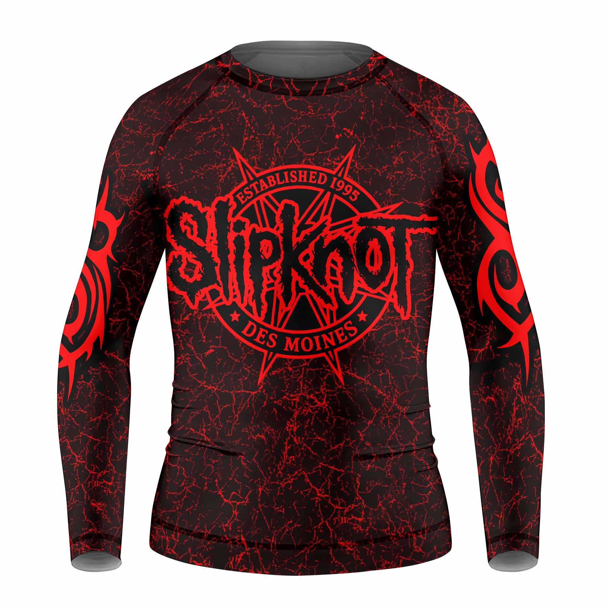 Slipknot Rotting Goat Kids Rash Guard Long Sleeve - front view mockup