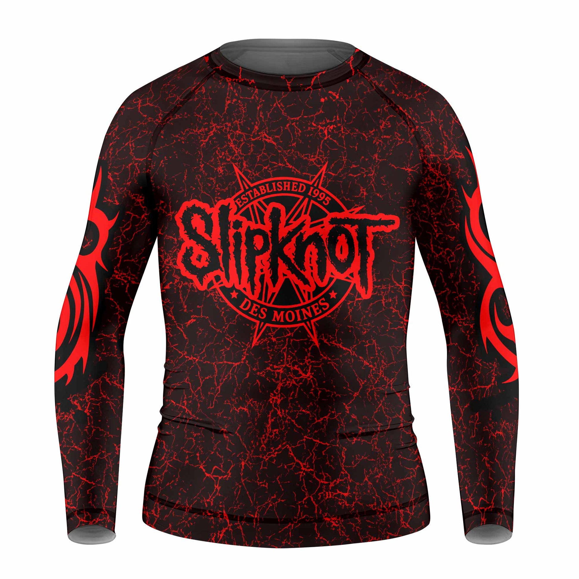 Slipknot Rotting Goat Kids Rash Guard Long Sleeve - front view mockup