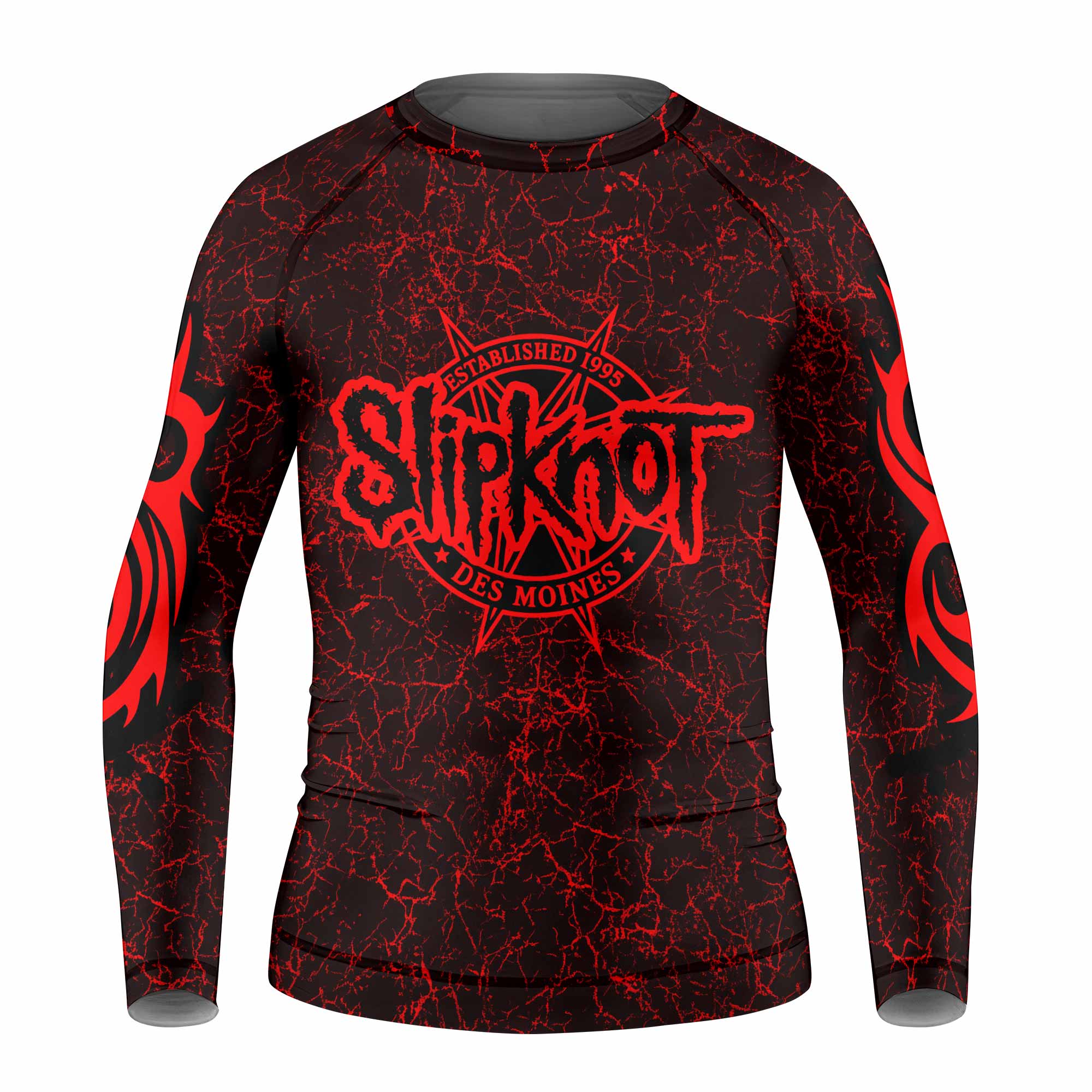 Slipknot Rotting Goat Kids Rash Guard Long Sleeve - front view mockup