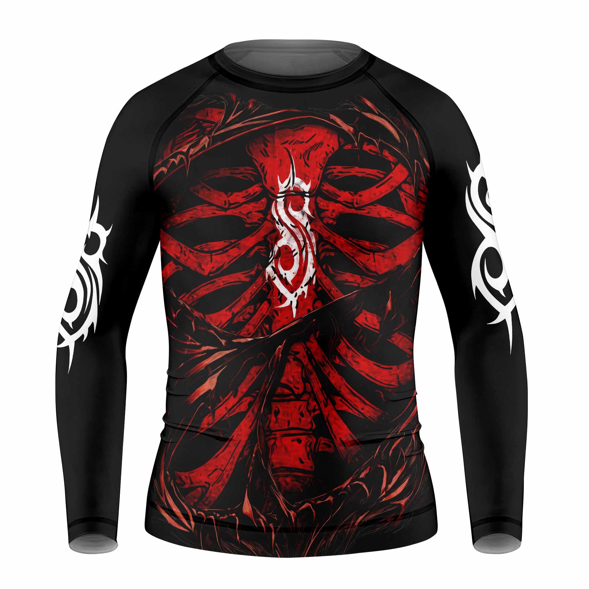 Slipknot Crimson Ribcage Kids Rash Guard Long Sleeve - front view mockup