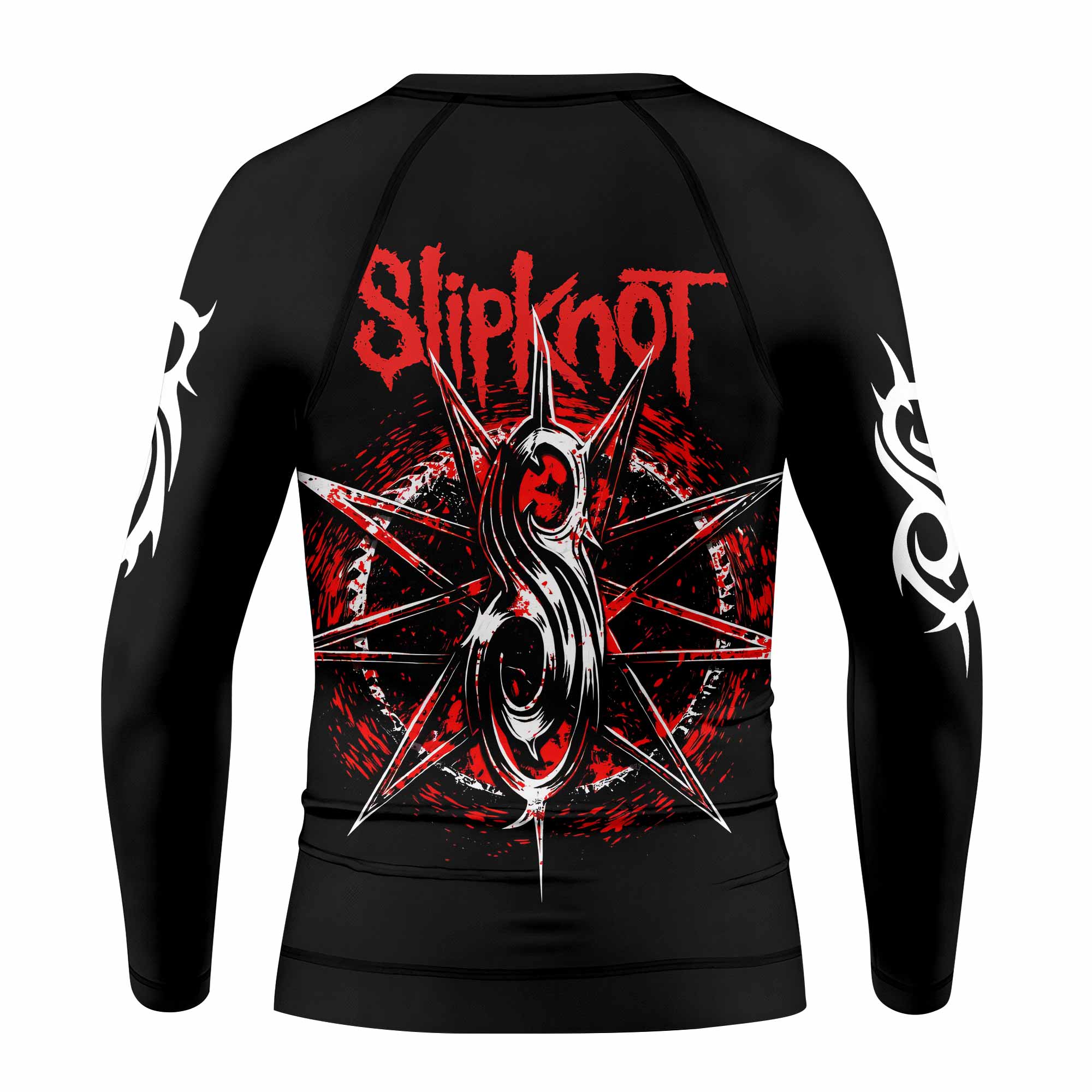 Slipknot Crimson Ribcage Kids Rash Guard Long Sleeve - back view mockup