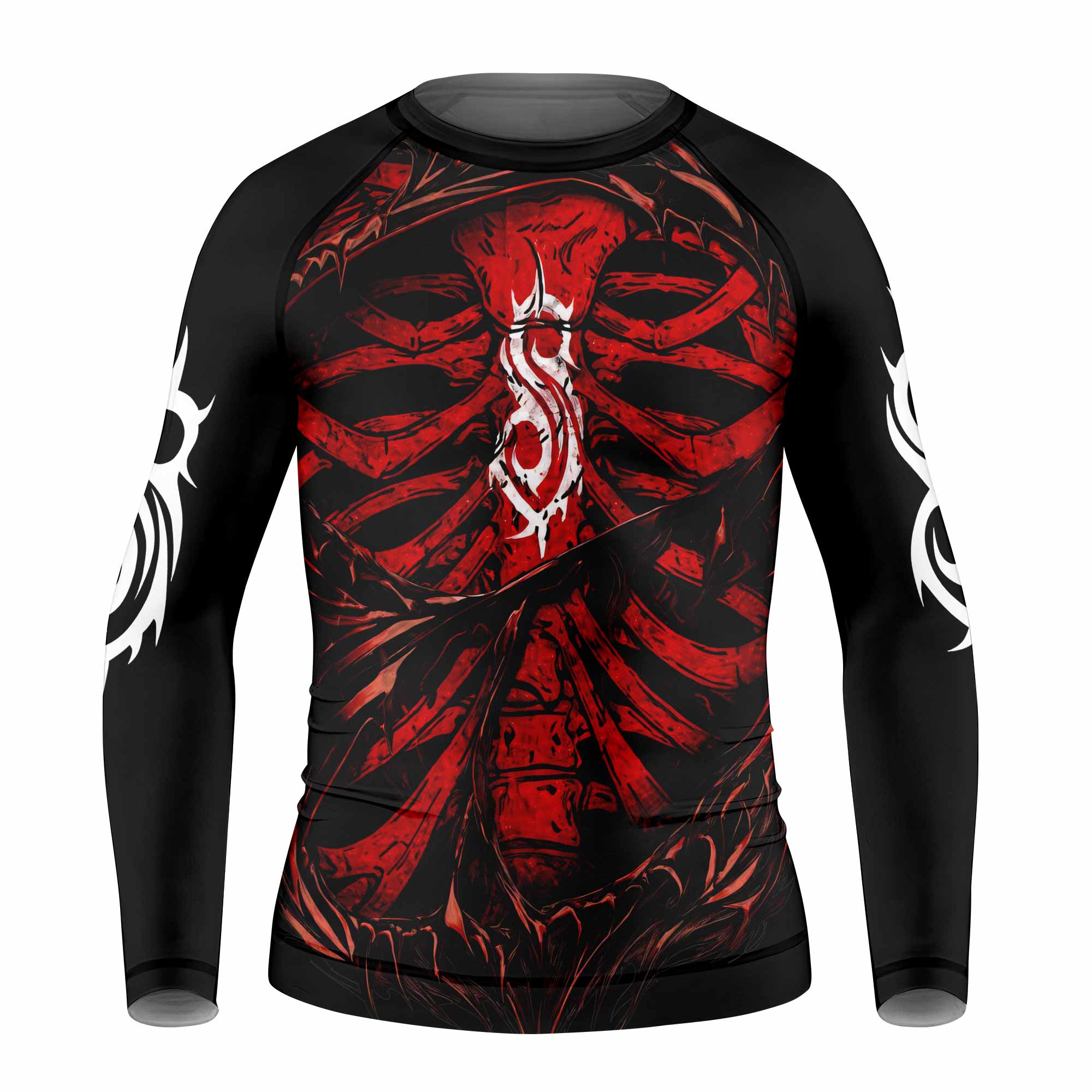Slipknot Crimson Ribcage Kids Rash Guard Long Sleeve - front view mockup