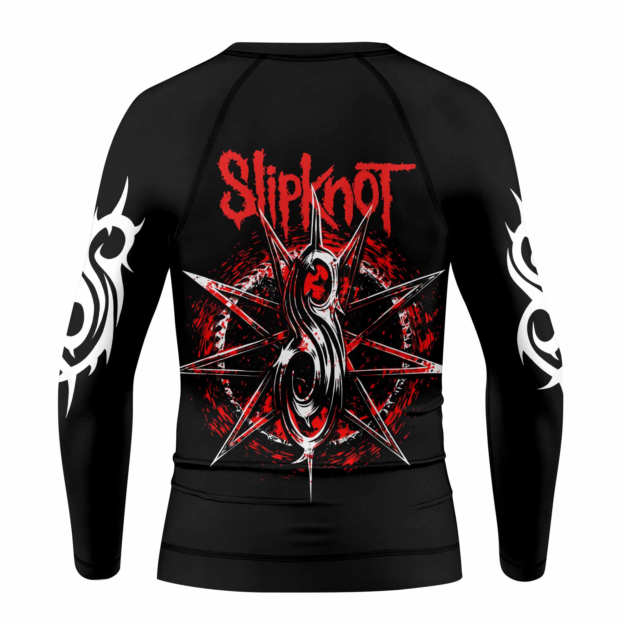 Slipknot Crimson Ribcage Kids Rash Guard Long Sleeve - back view mockup