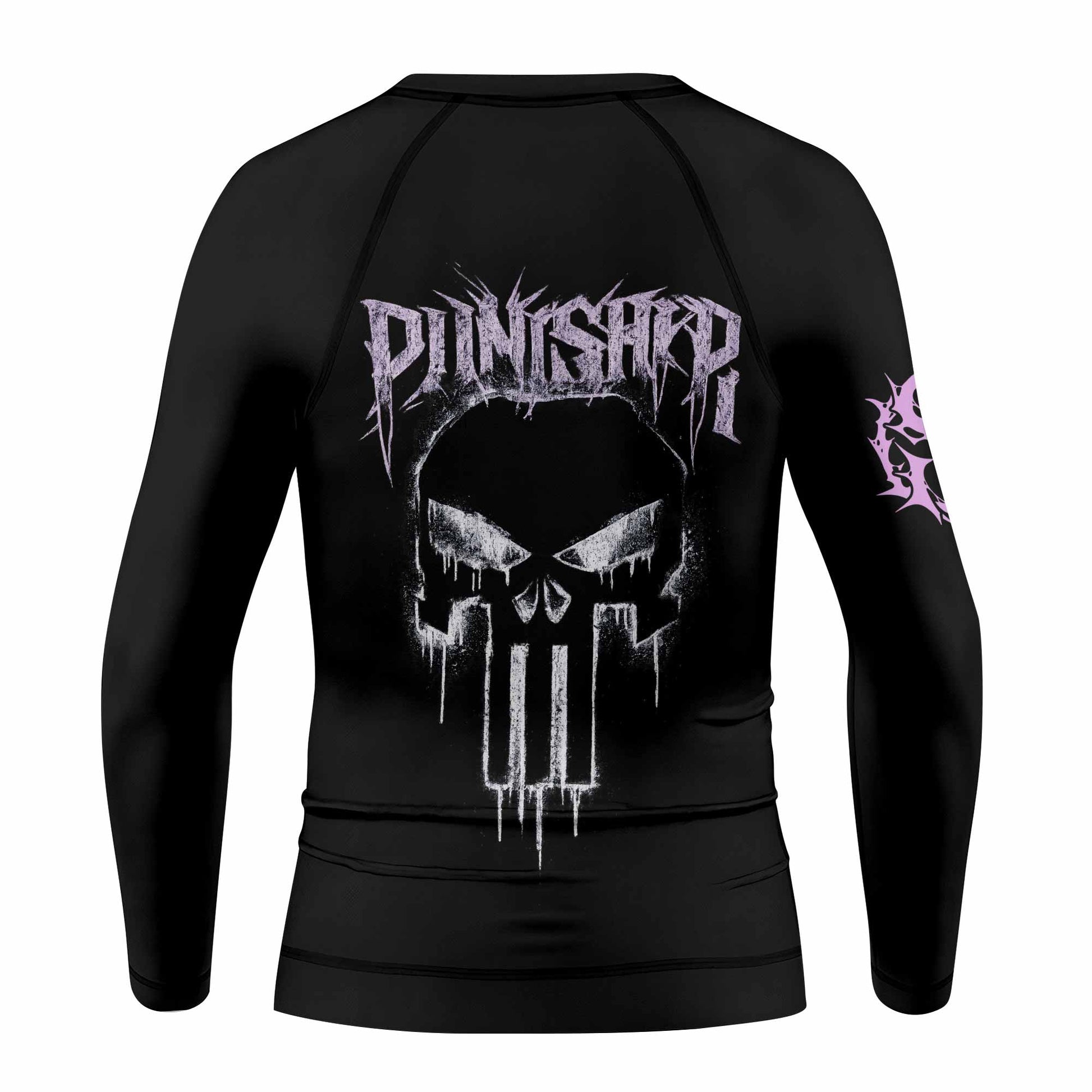 Punisher Final Verdict Kids Rash Guard Long Sleeve - back view mockup