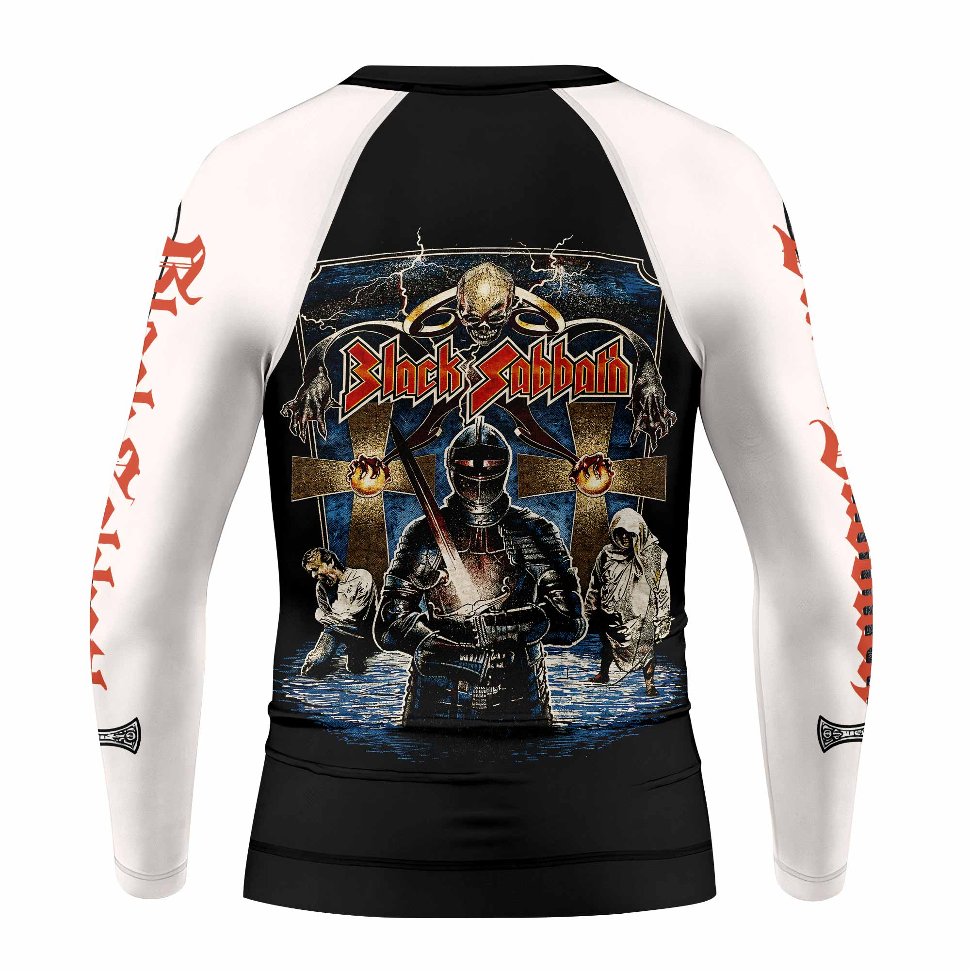 Black Sabbath Live Evil Kids Rash Guard Long Sleeve - back view mockup