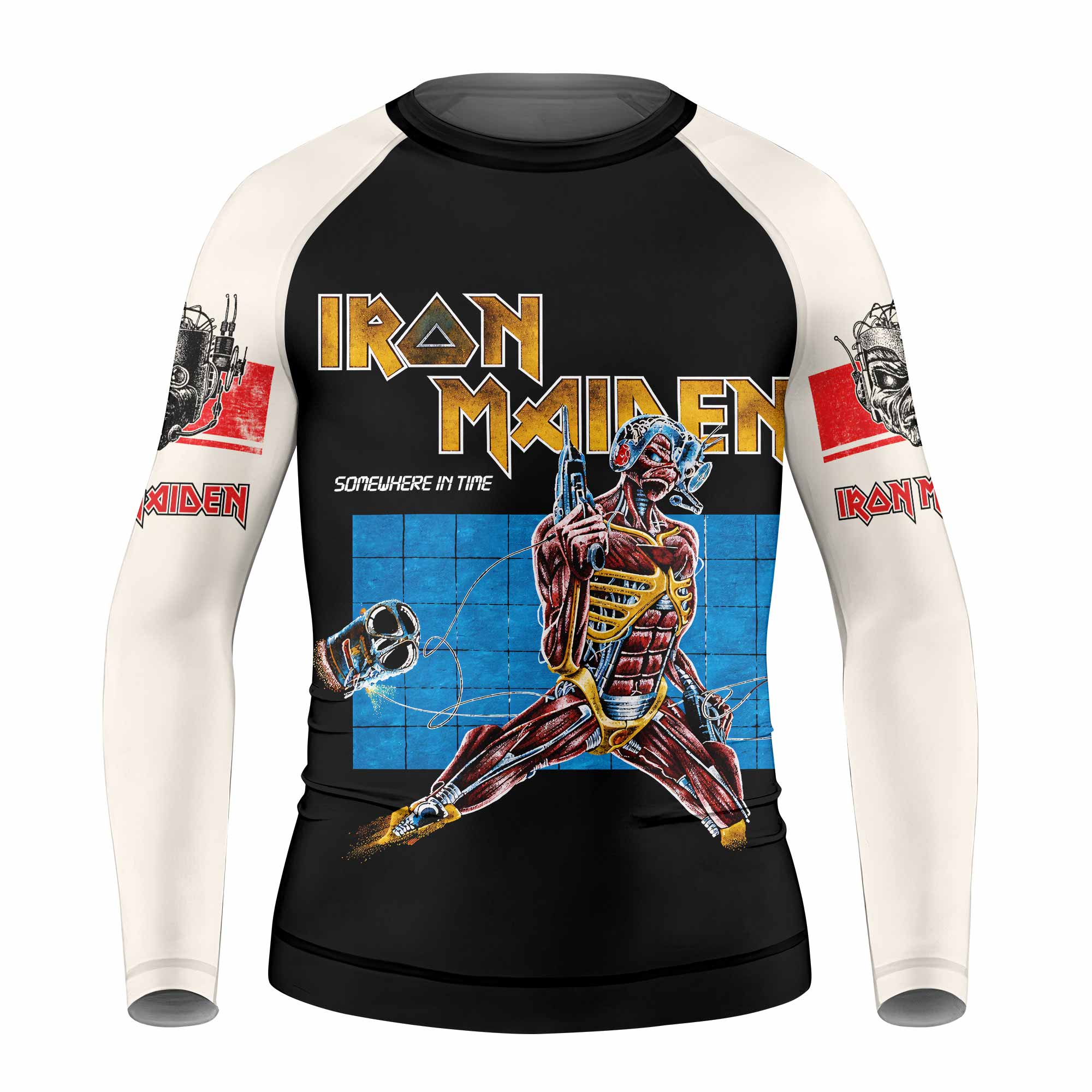 Iron Maiden Live After Death Kids Rash Guard Long Sleeve - front view mockup