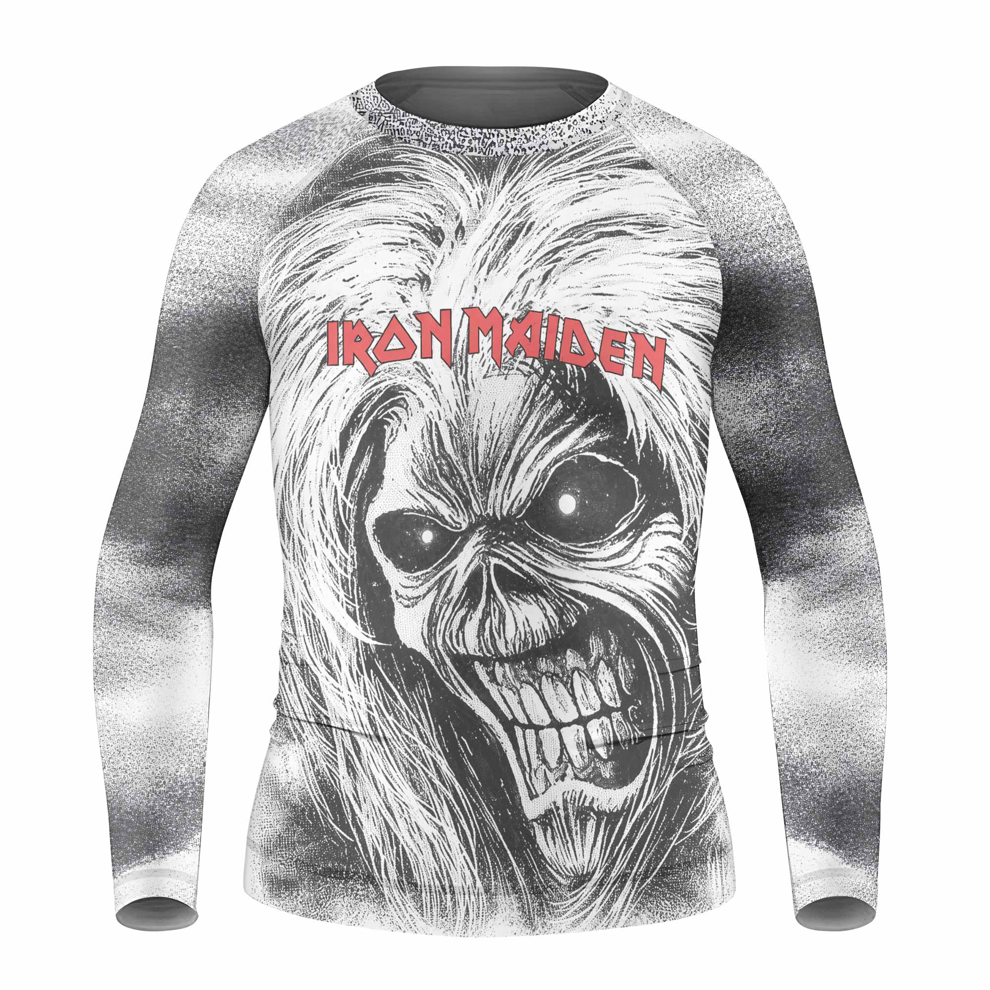 Iron Maiden Killers Kids Rash Guard Long Sleeve - front view mockup