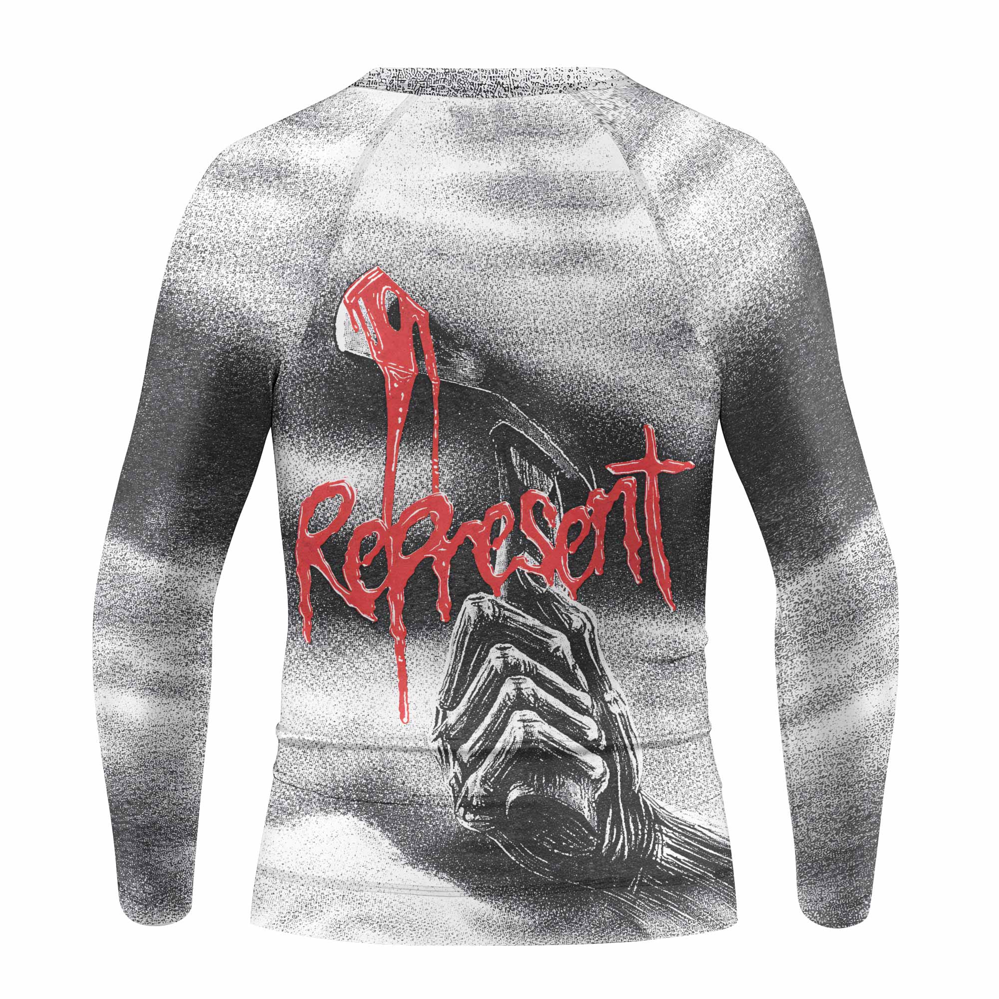 Iron Maiden Killers Kids Rash Guard Long Sleeve - back view mockup