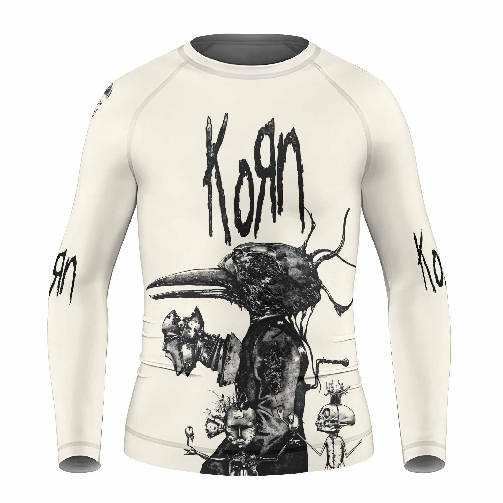 Korn Eye Of Heart Kids Rash Guard Long Sleeve - front view mockup