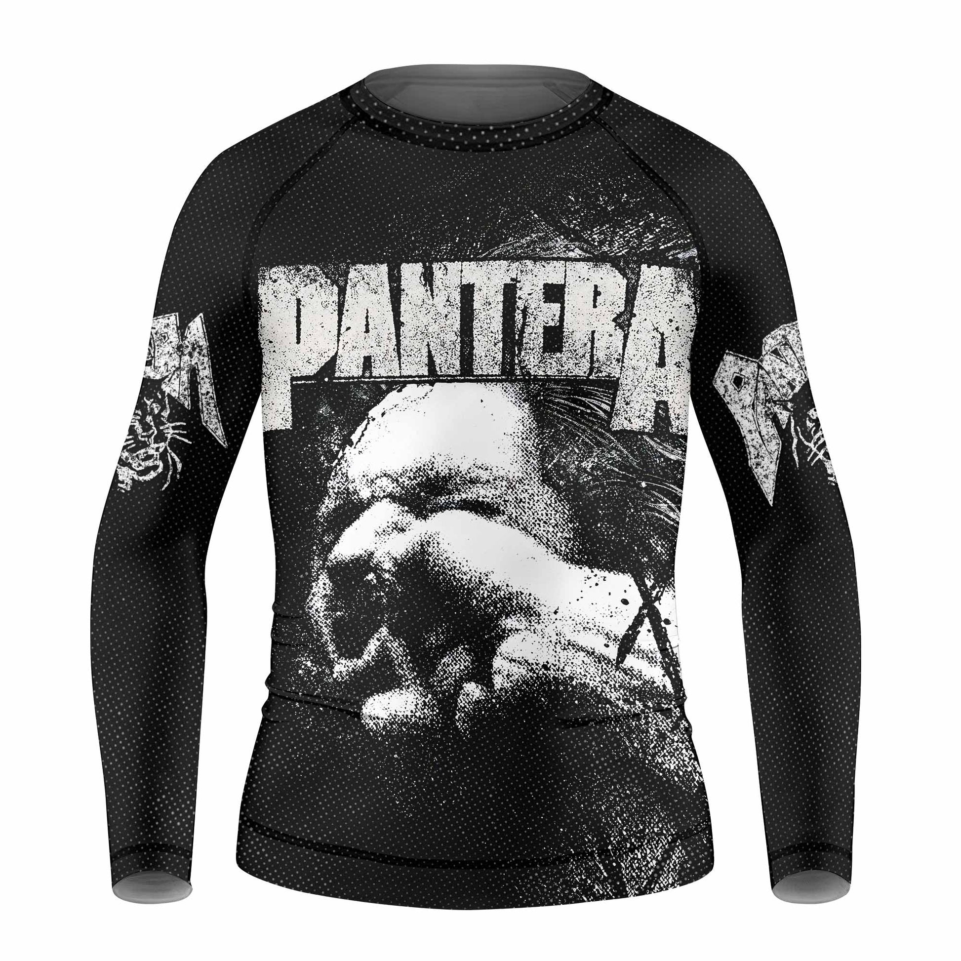 Vulgar Display of Power Pantera Kids Rash Guard Long Sleeve - front view mockup