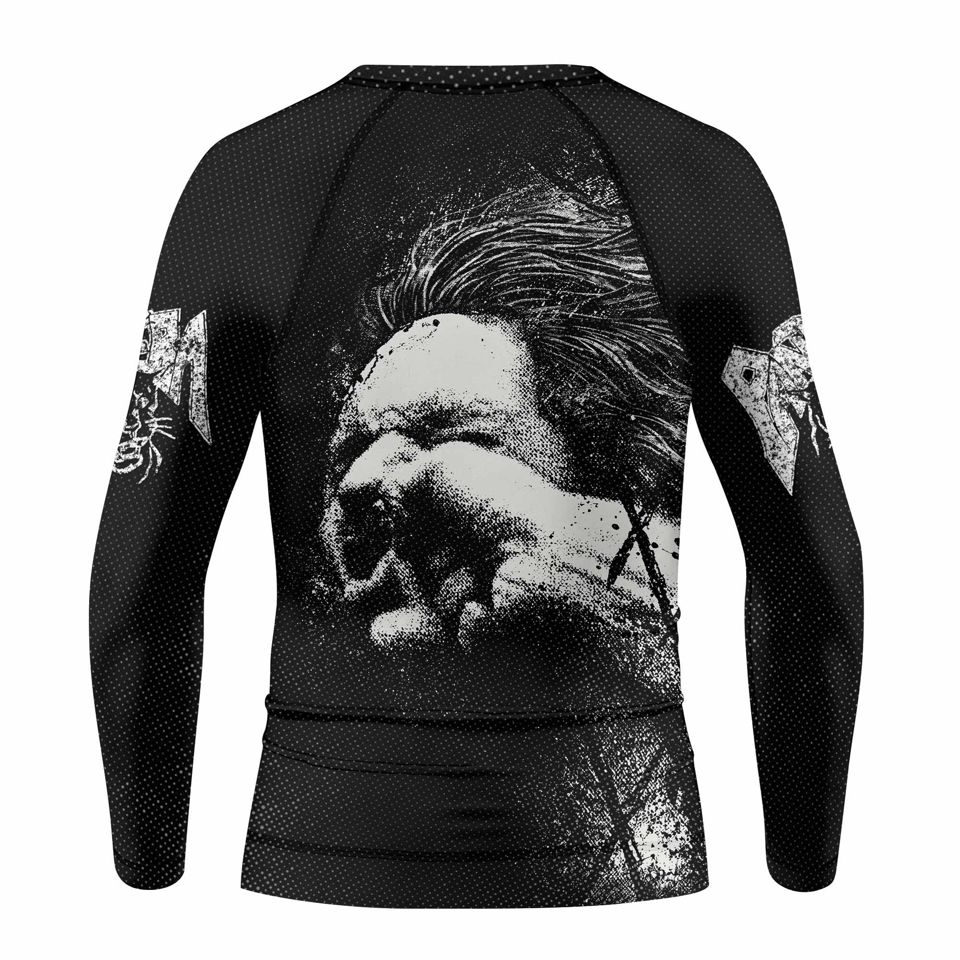 Vulgar Display of Power Pantera Kids Rash Guard Long Sleeve - back view mockup