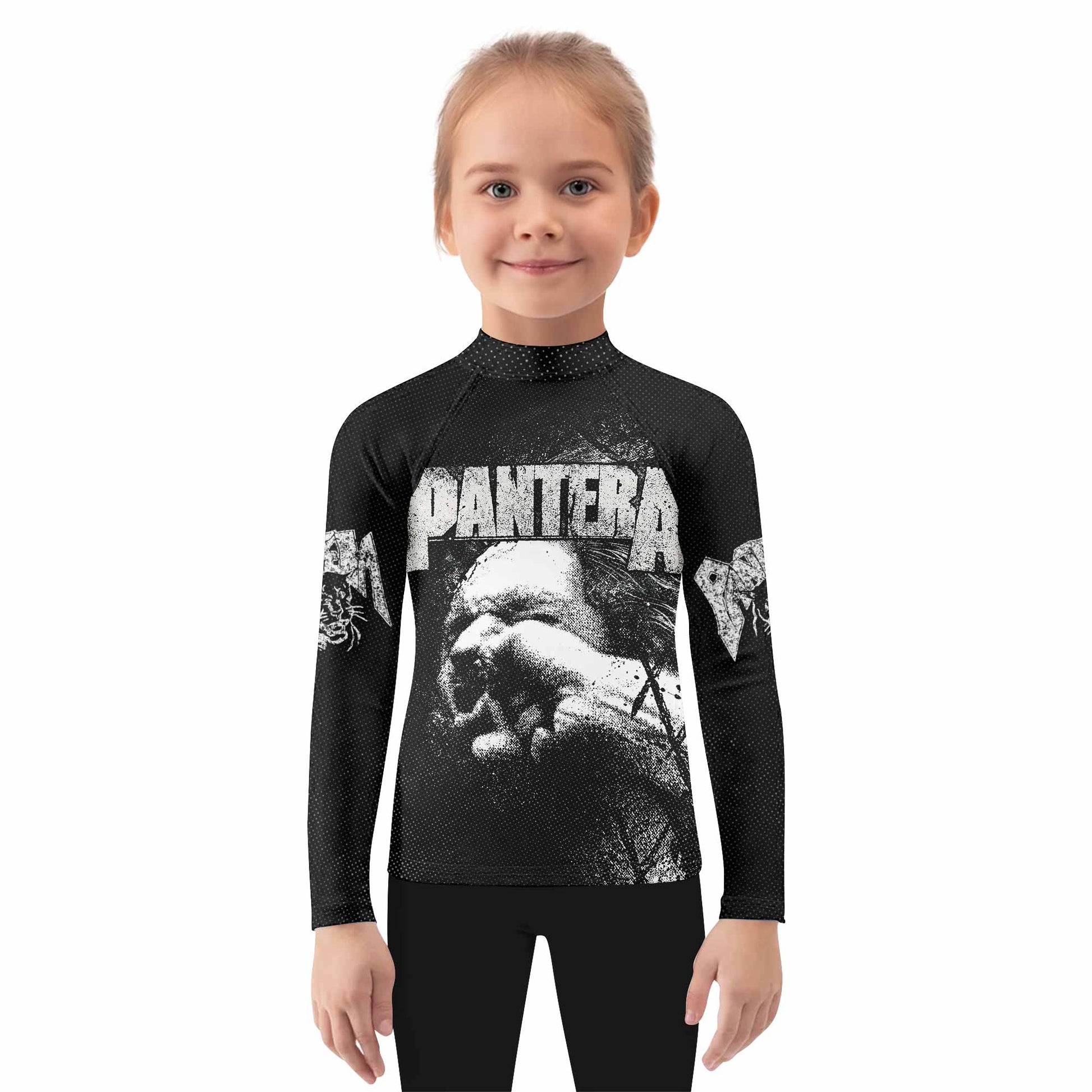 Vulgar Display of Power Pantera Kids Rash Guard Long Sleeve - girl's lifestyle view
