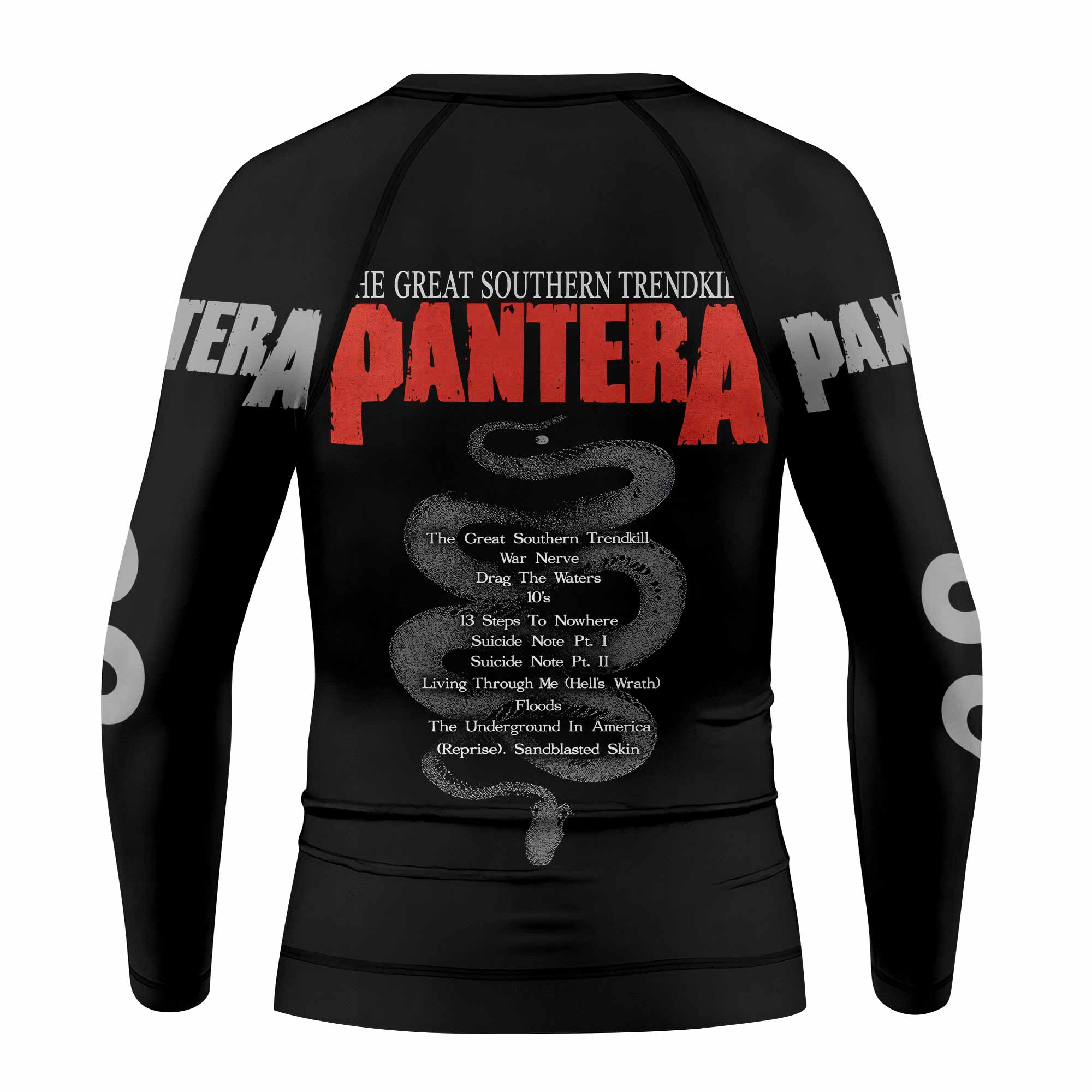 Pantera The Great Southern Trendkill Kids Rash Guard Long Sleeve - back view mockup