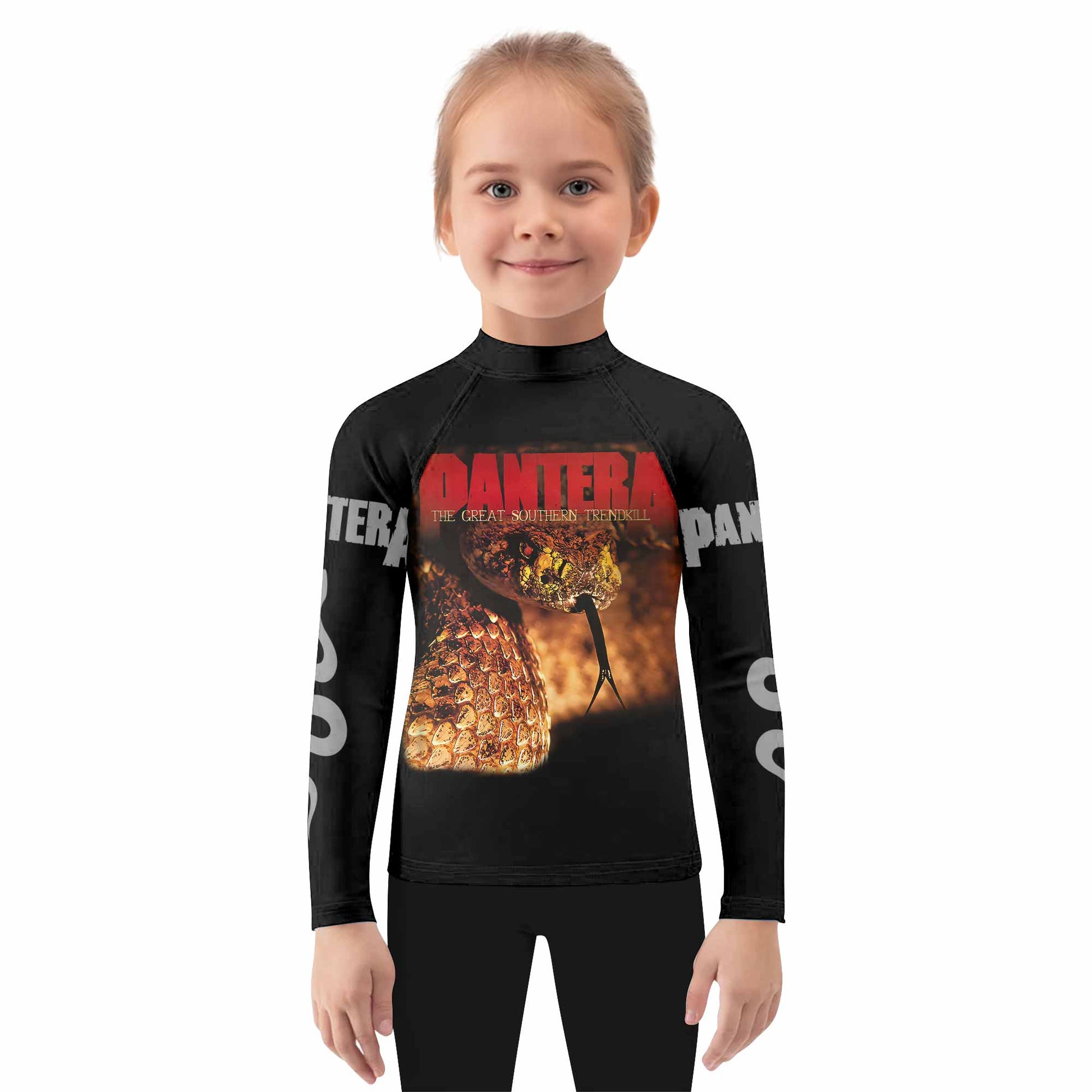 Pantera The Great Southern Trendkill Kids Rash Guard Long Sleeve - girl's lifestyle view