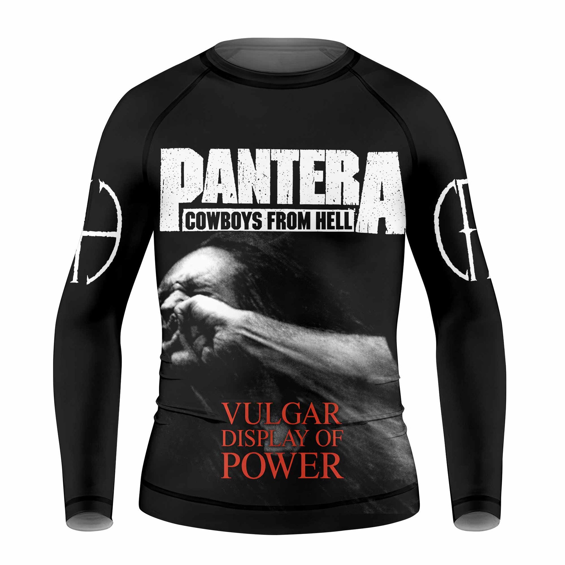 Pantera Stronger Than All Kids Rash Guard Long Sleeve - front view mockup