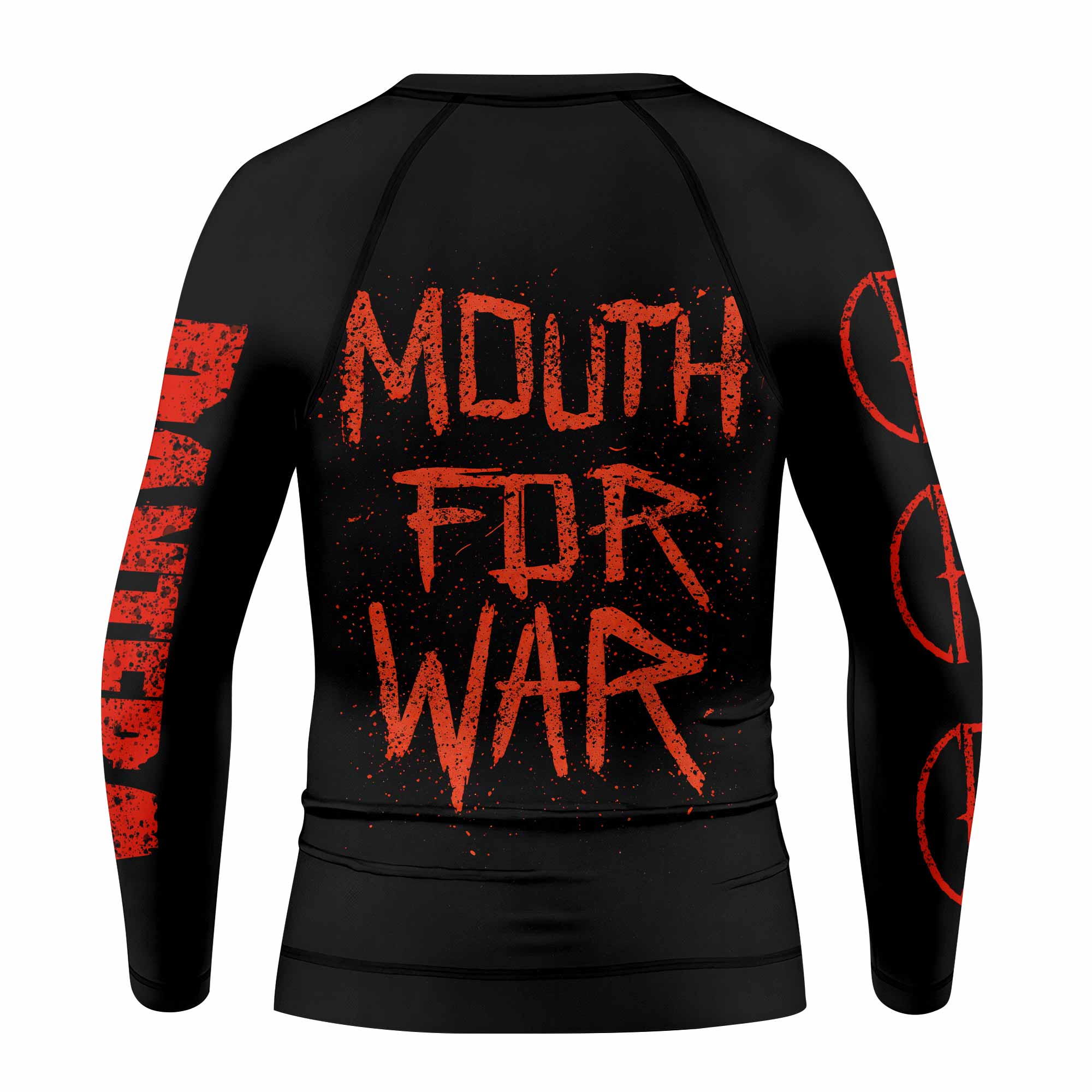 Pantera Mouth for War Kids Rash Guard Long Sleeve - back view mockup