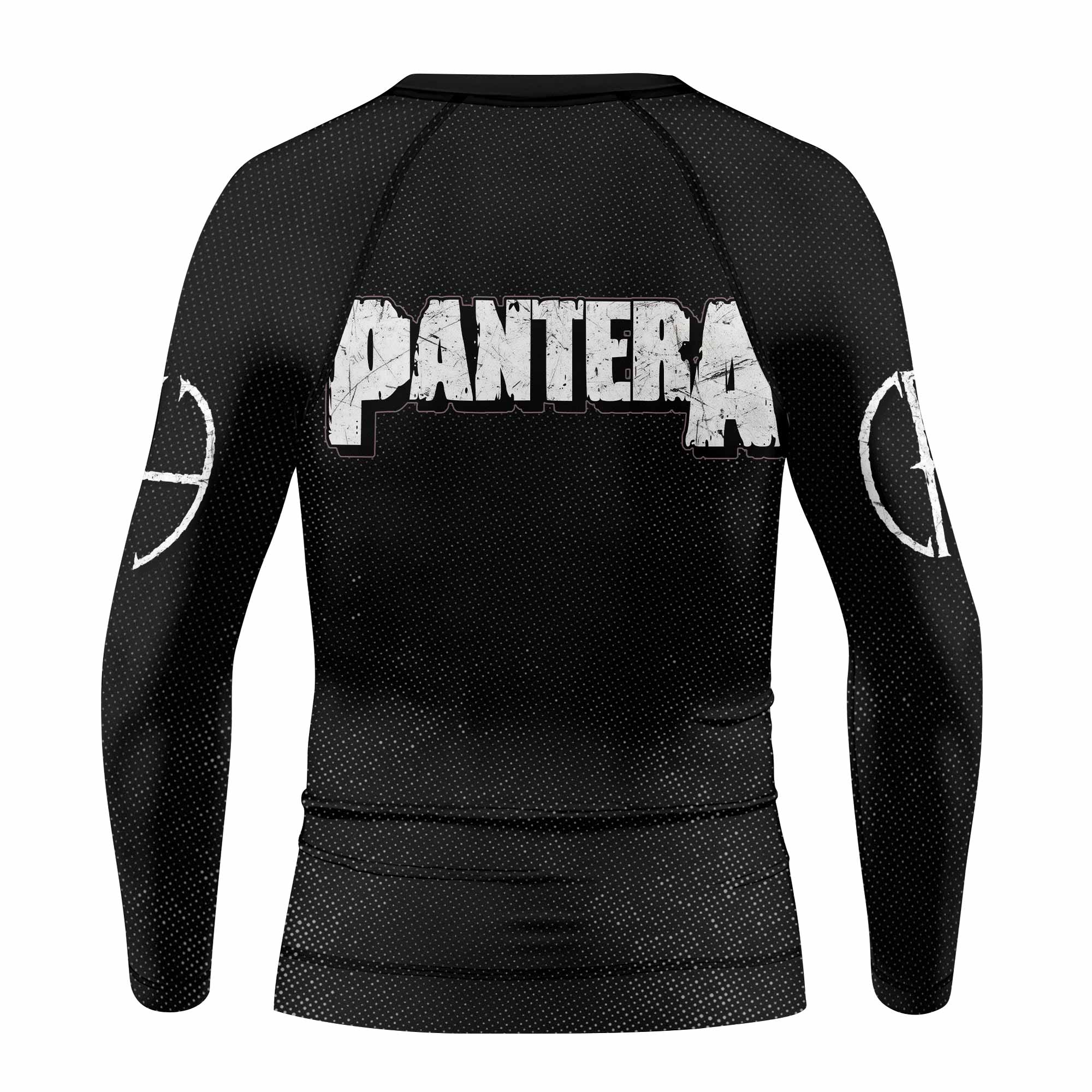 Pantera Walk Skull Kids Rash Guard Long Sleeve - back view mockup