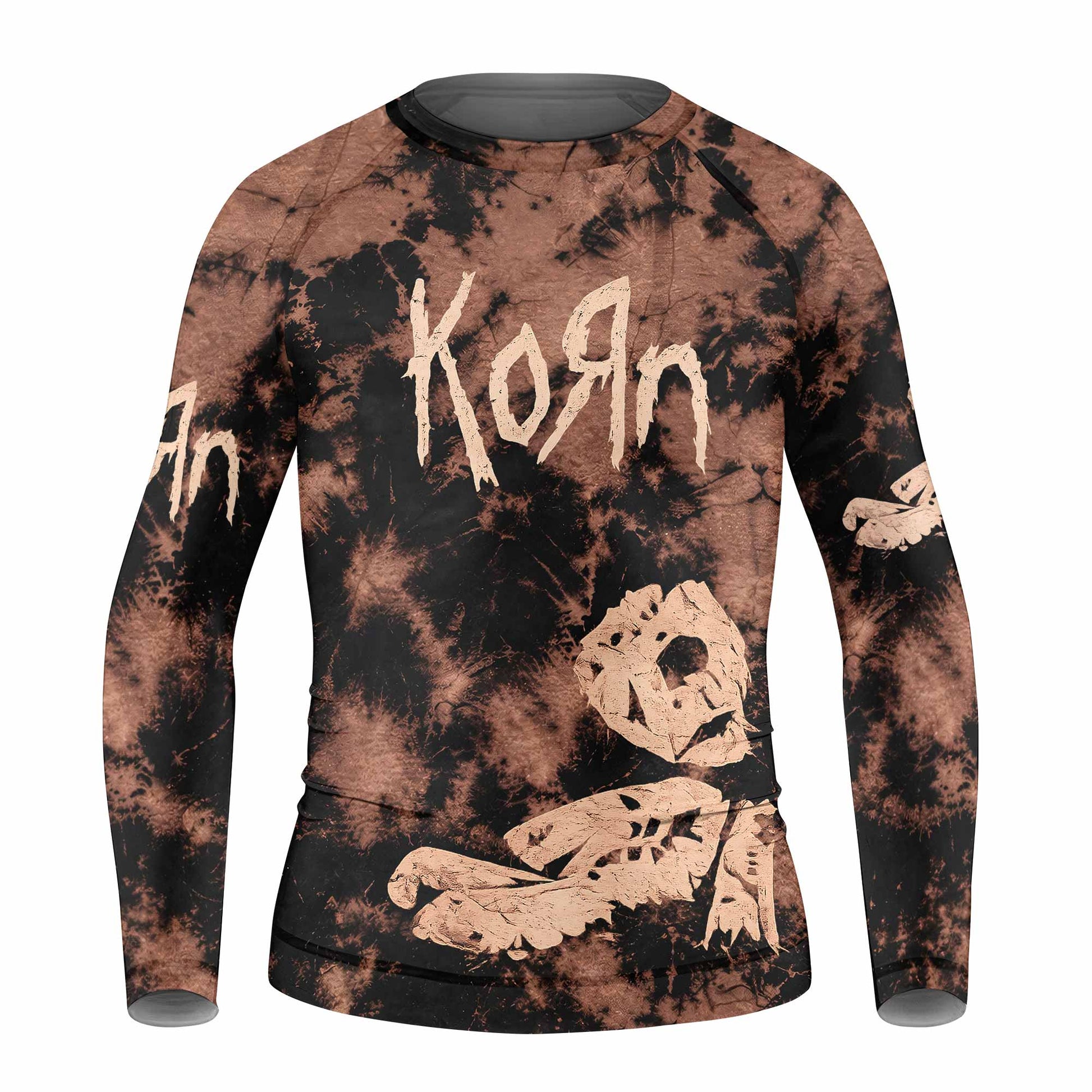 Korn Are You Ready Kids Rash Guard Long Sleeve - front view mockup