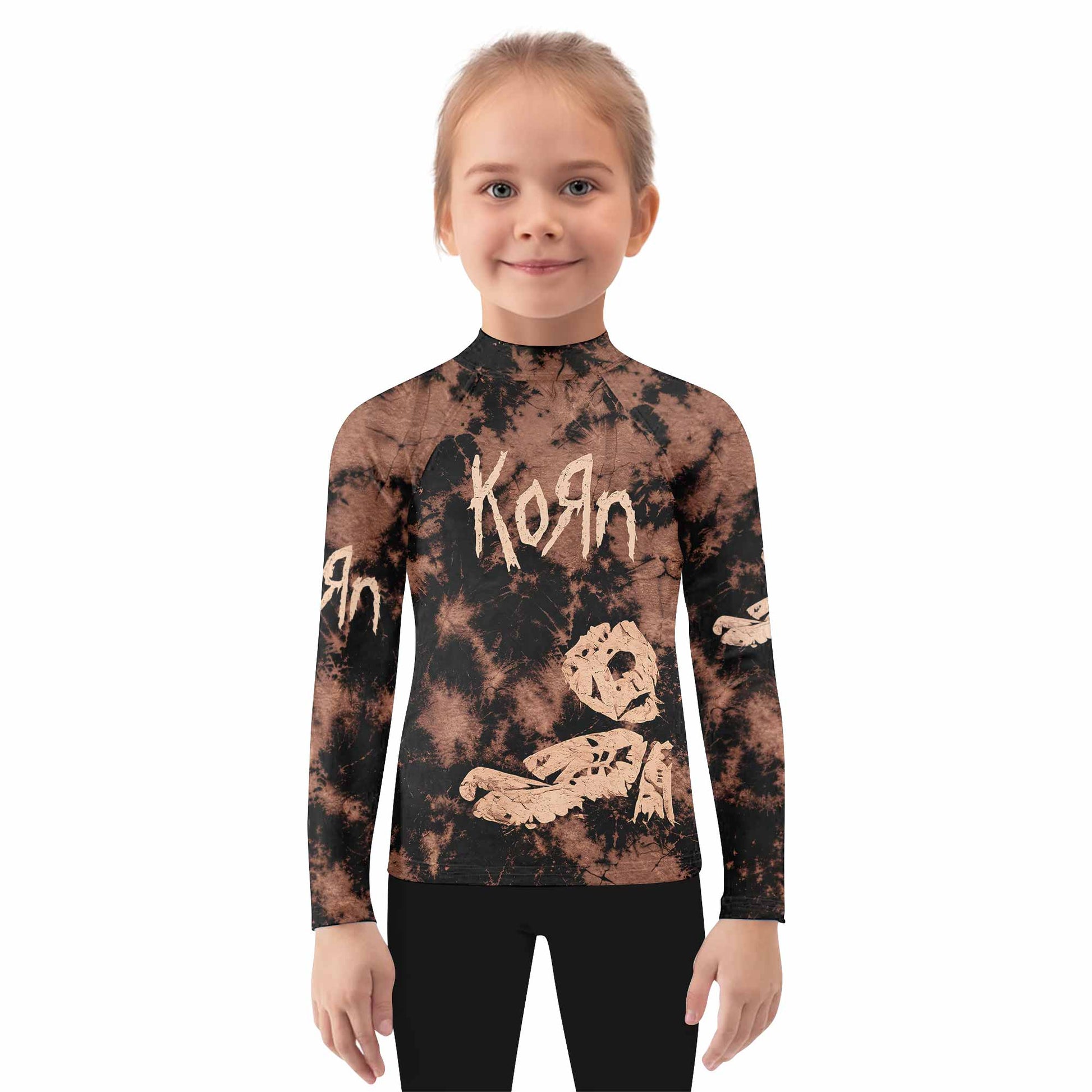Korn Are You Ready Kids Rash Guard Long Sleeve - girl's lifestyle view