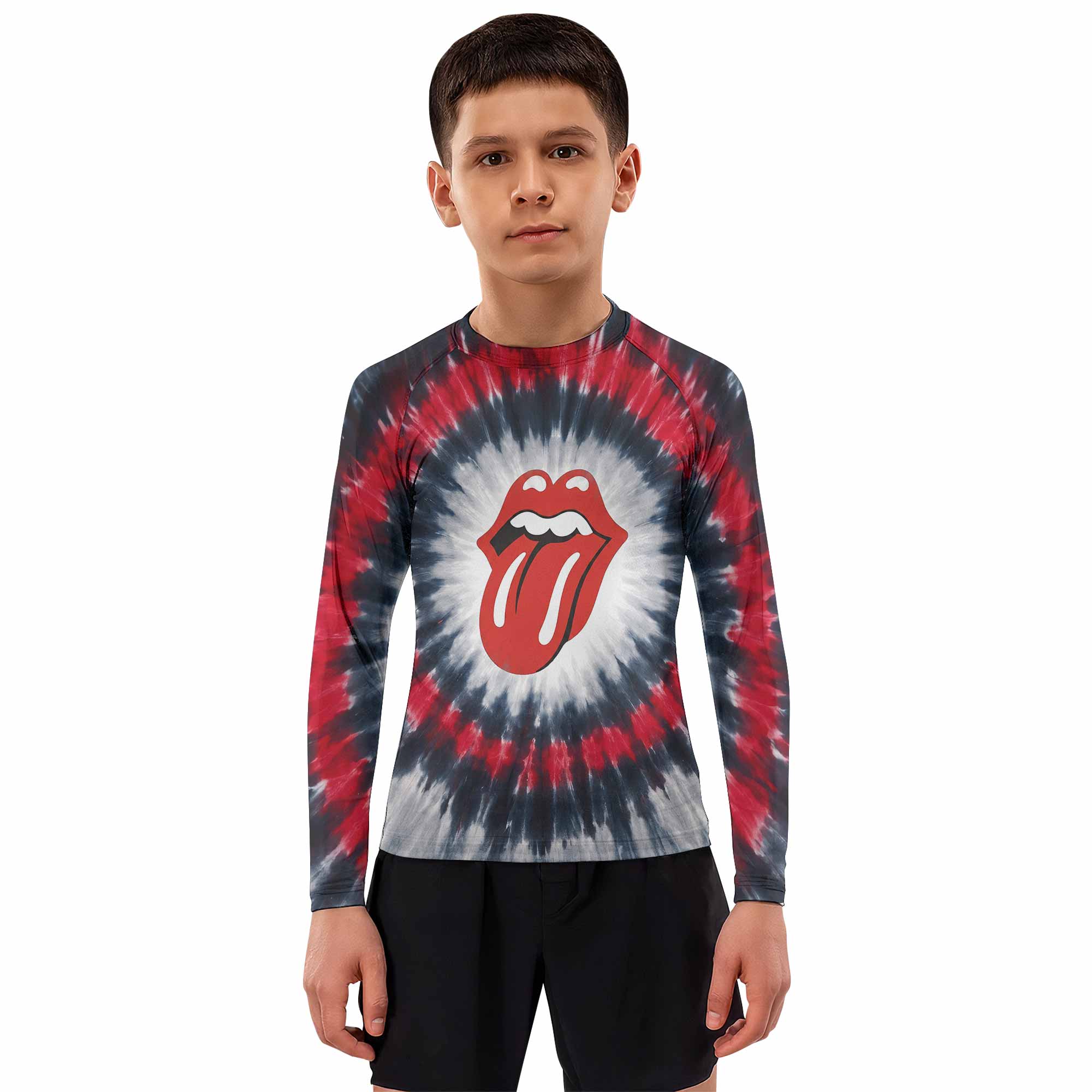 The Rolling Stones Kids Rash Guard Long Sleeve - boy's lifestyle view