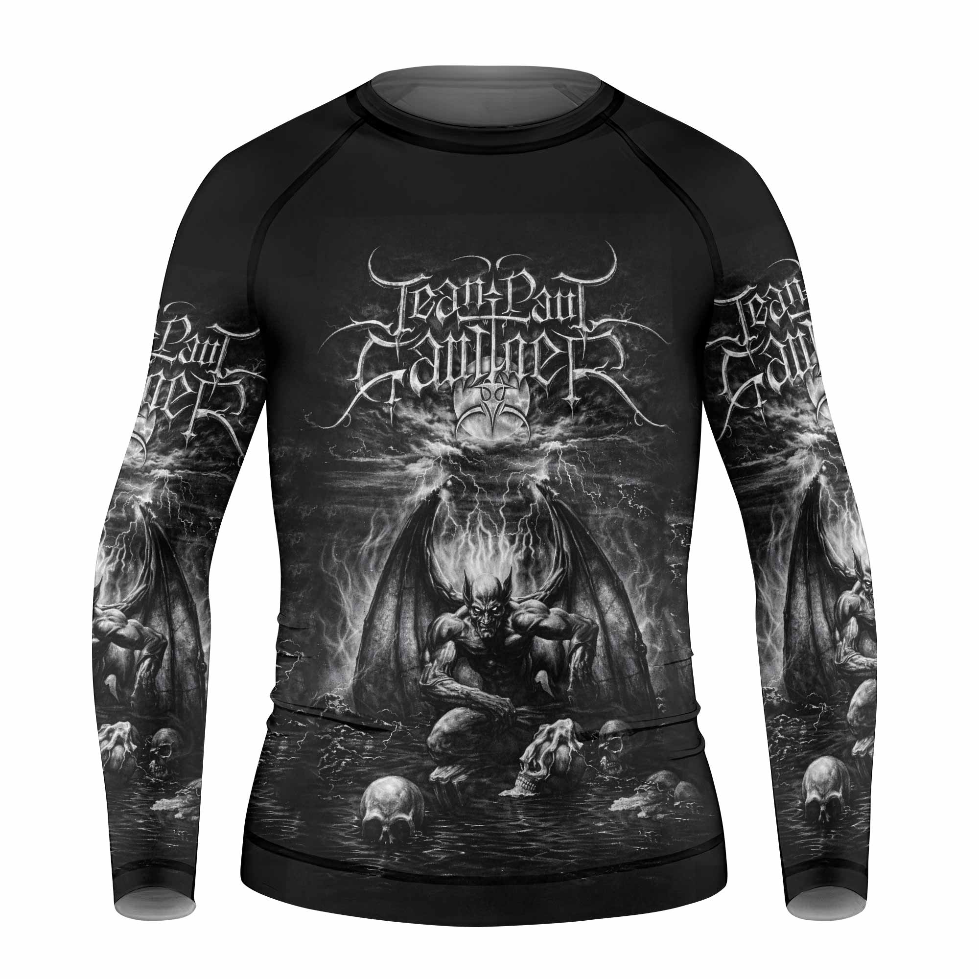 Jean Paul Gaultier Satan Kids Rash Guard Long Sleeve - front view mockup