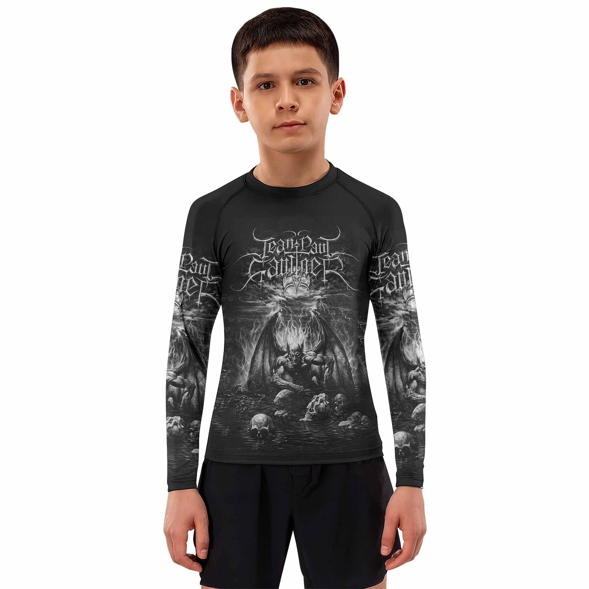 Jean Paul Gaultier Satan Kids Rash Guard Long Sleeve - boy's lifestyle view