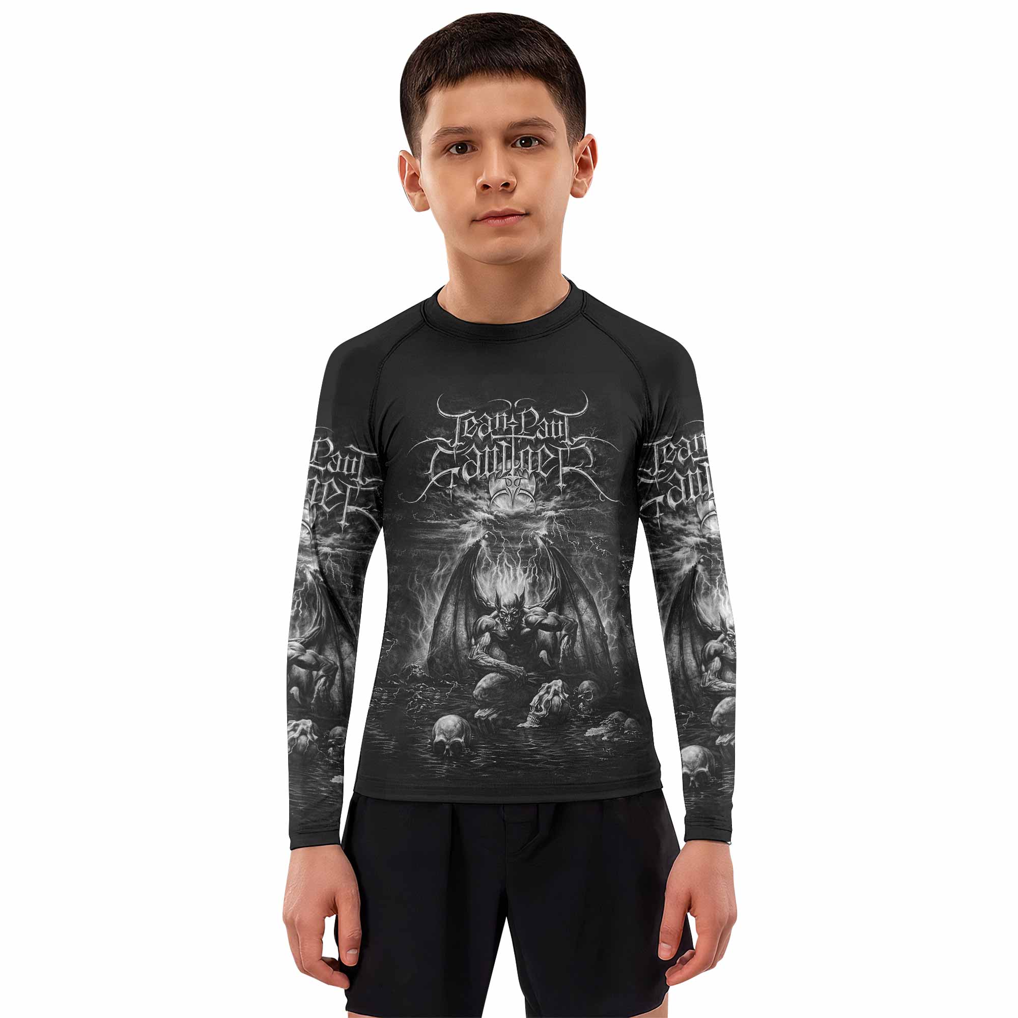 Jean Paul Gaultier Satan Kids Rash Guard Long Sleeve - boy's lifestyle view