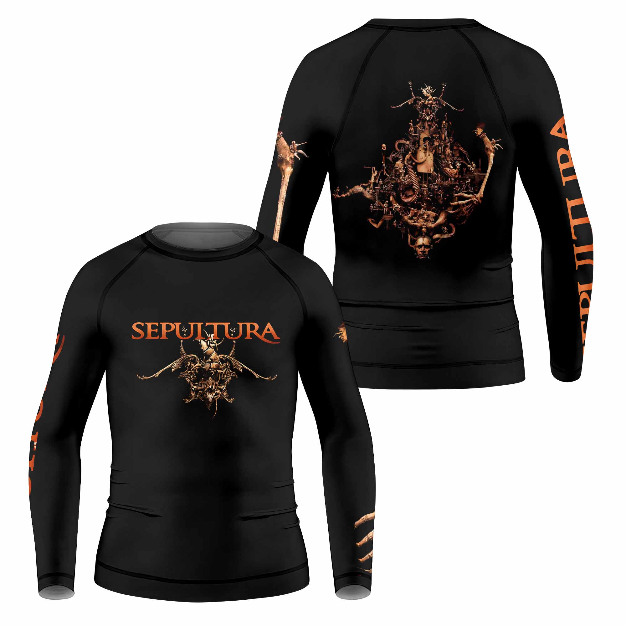 Sepultura A-Lex Kids Rash Guard Long Sleeve - front and back view