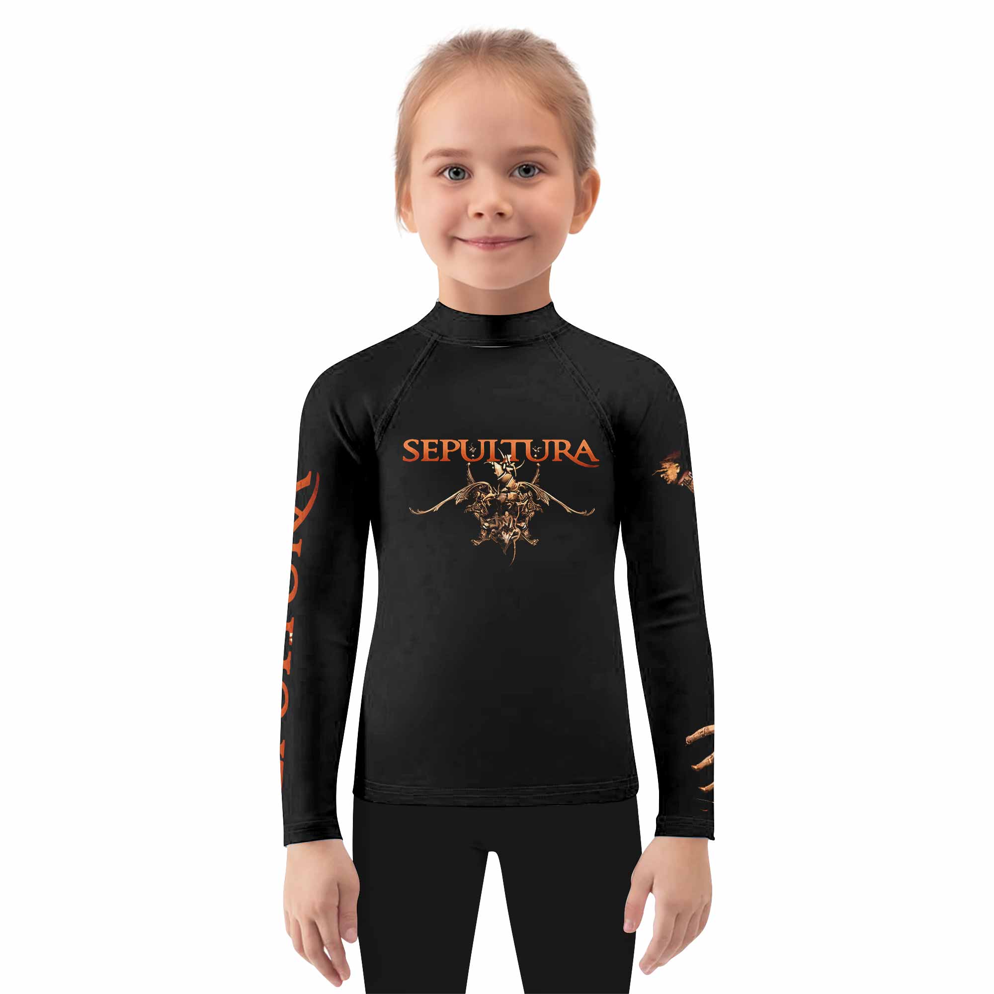 Sepultura A-Lex Kids Rash Guard Long Sleeve - girl's lifestyle view