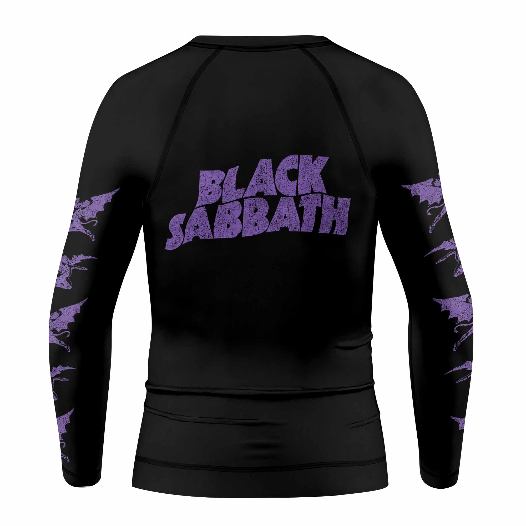 Black Sabbath Lord of This World Kids Rash Guard Long Sleeve - back view mockup