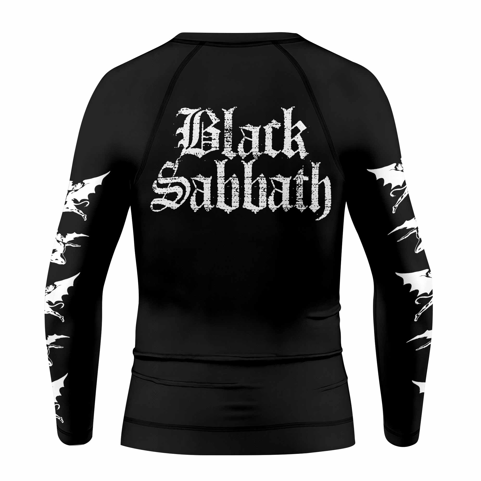 Black Sabbath Sabbath Bloody Sabbath Kids Rash Guard Long Sleeve - back view mockup