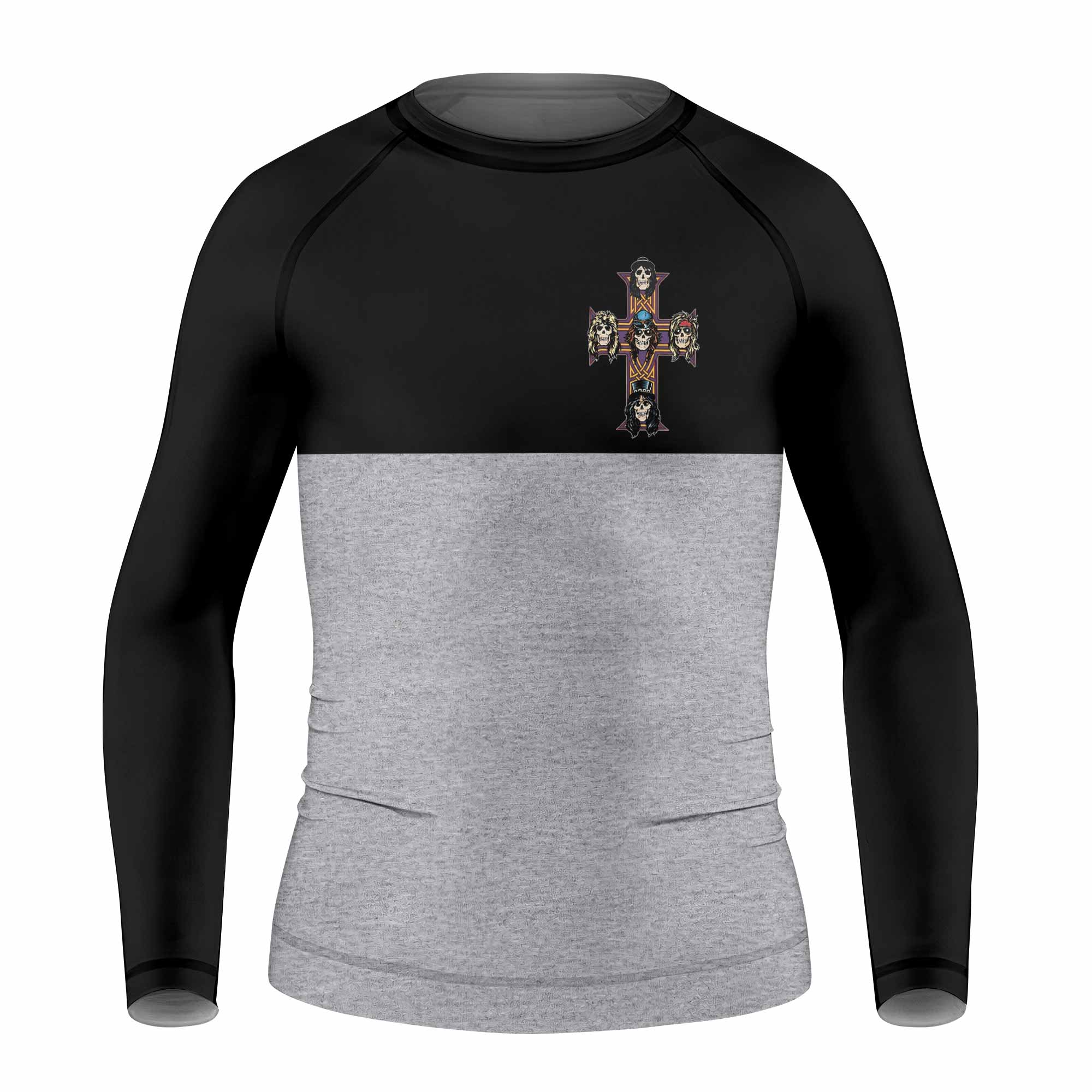 Appetite for Destruction Guns N' Roses Kids Rash Guard Long Sleeve - front view mockup