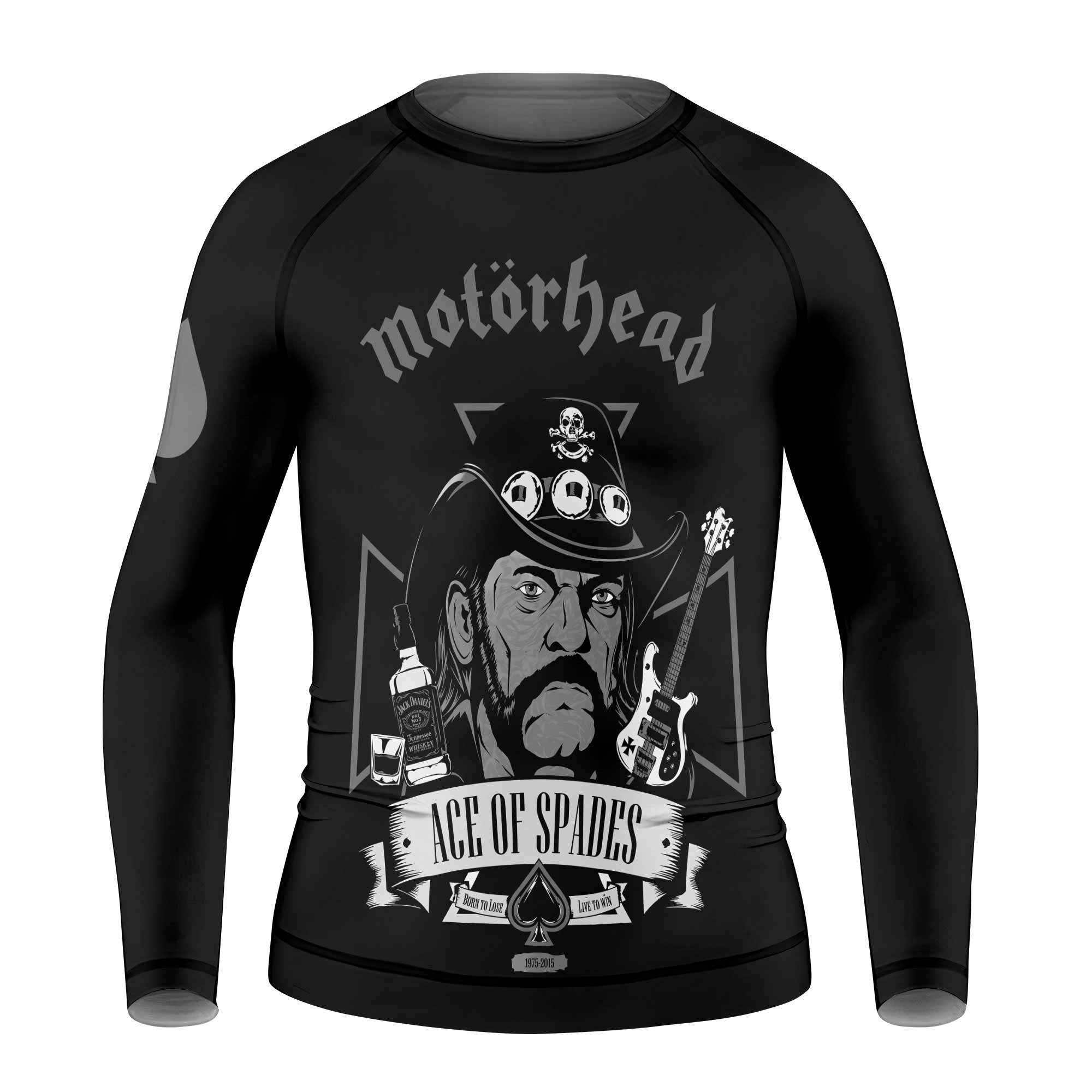 Motörhead Ace of Spades Kids Rash Guard Long Sleeve - front view mockup