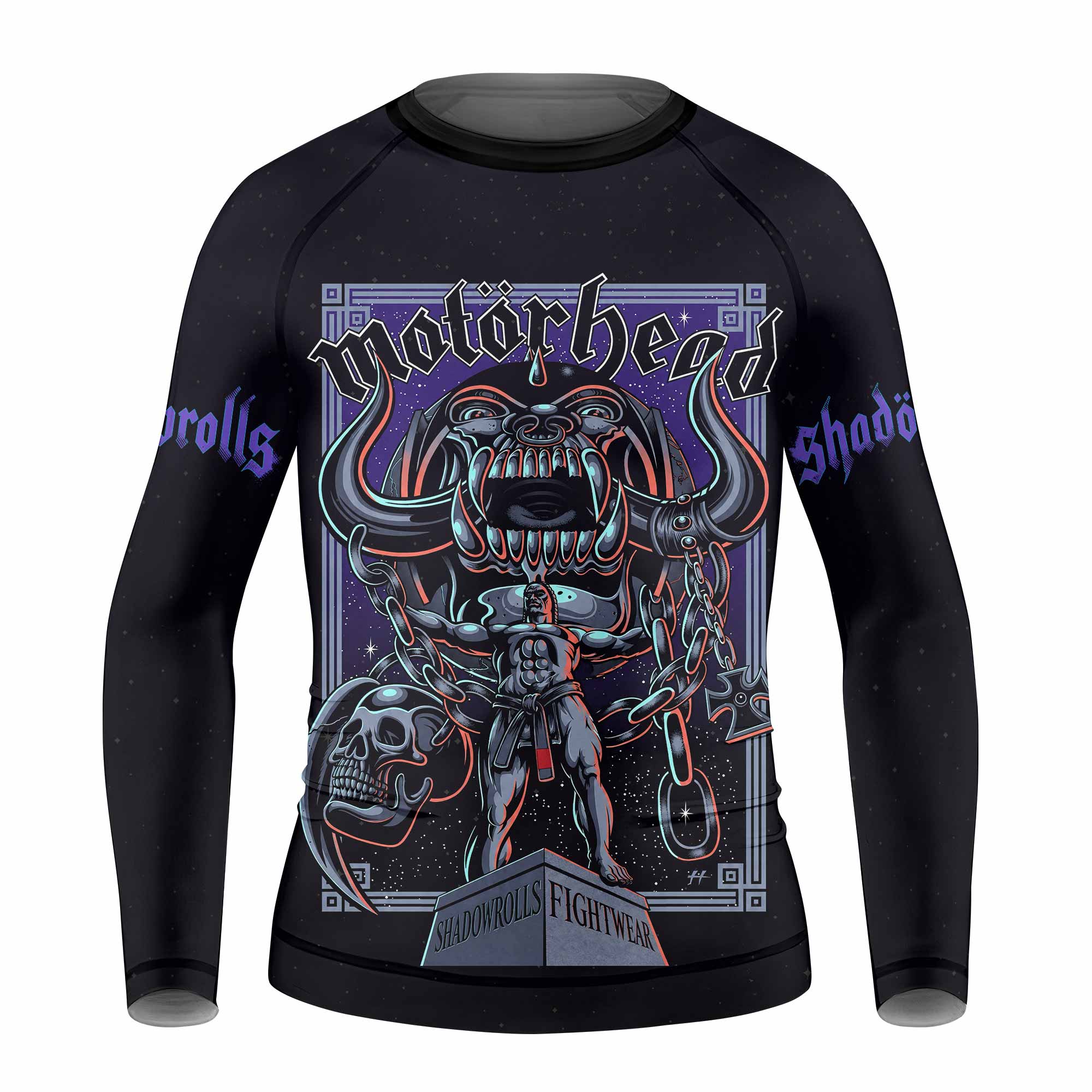 Motörhead England 1978 Kids Rash Guard Long Sleeve - front view mockup