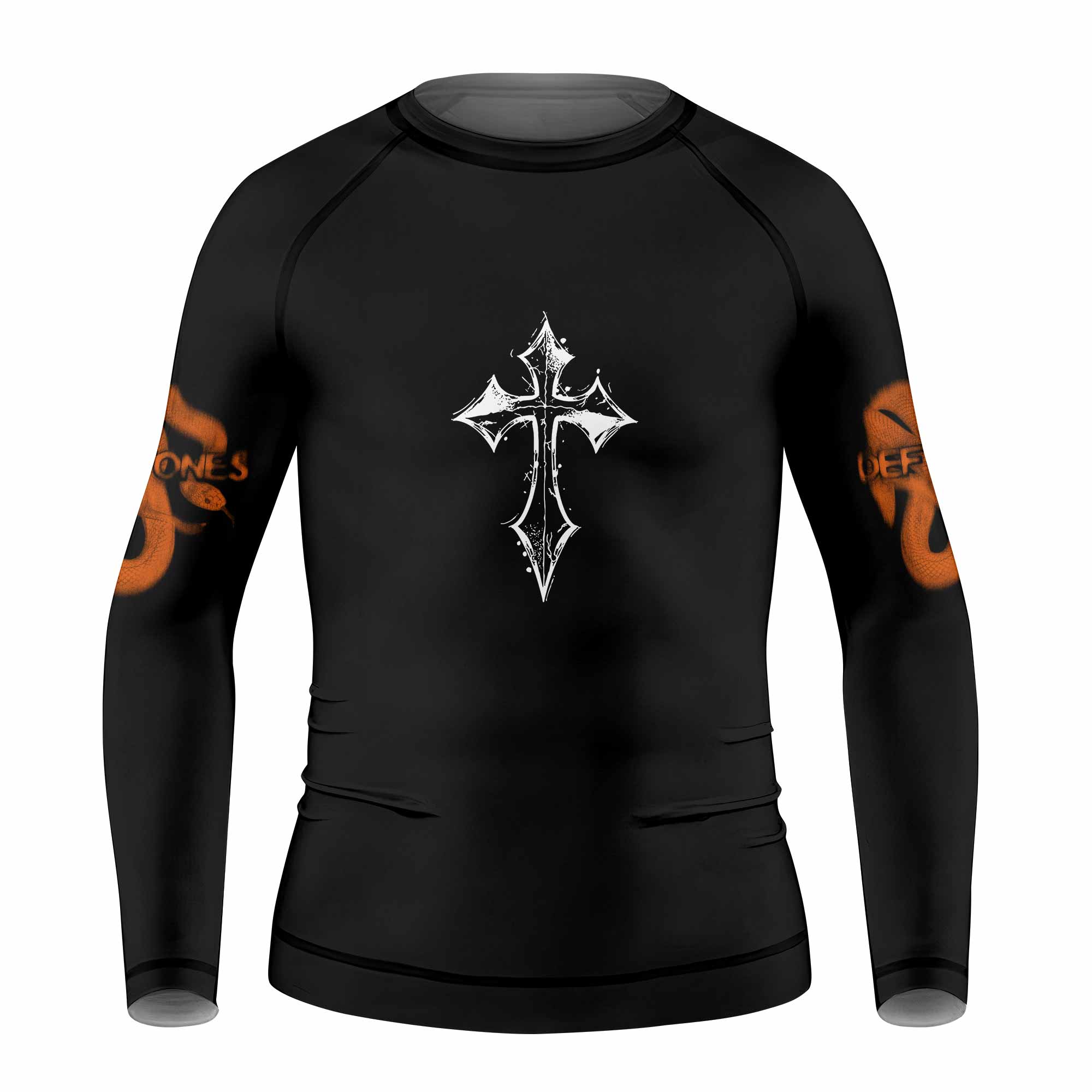 Deftones Etombed Kids Rash Guard Long Sleeve - front view mockup
