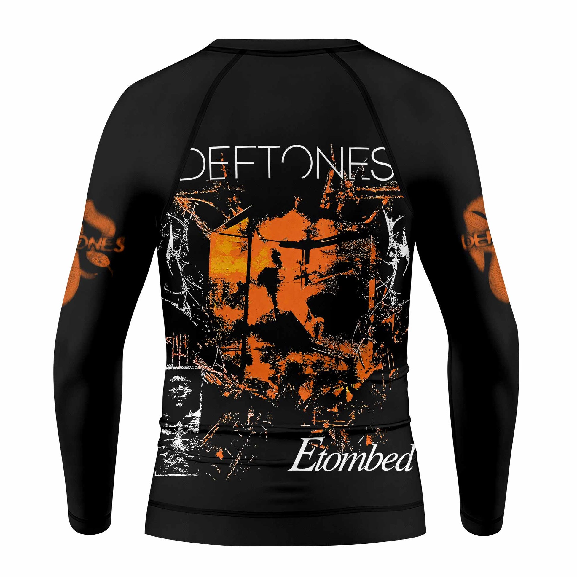Deftones Etombed Kids Rash Guard Long Sleeve - back view mockup