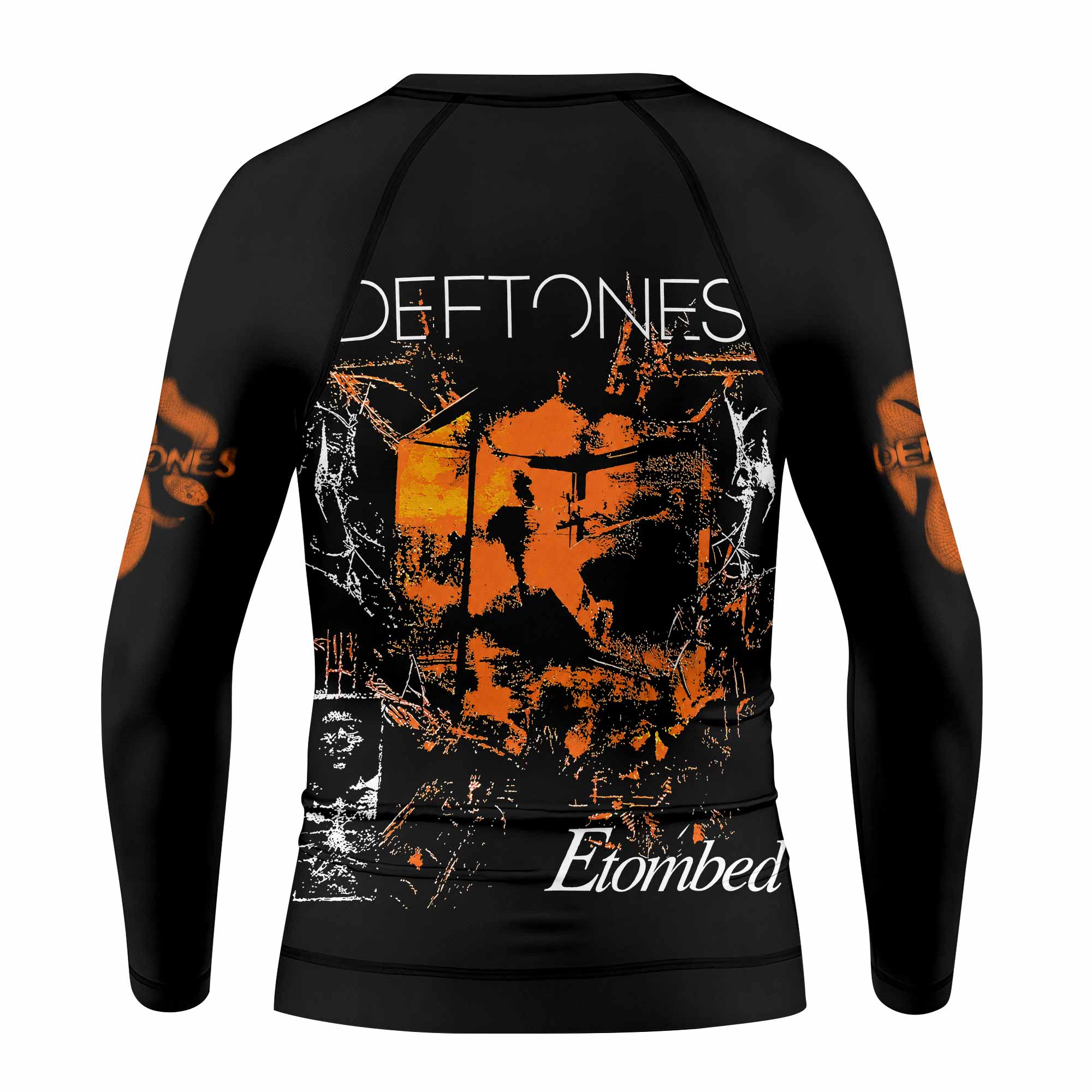 Deftones Etombed Kids Rash Guard Long Sleeve - back view mockup